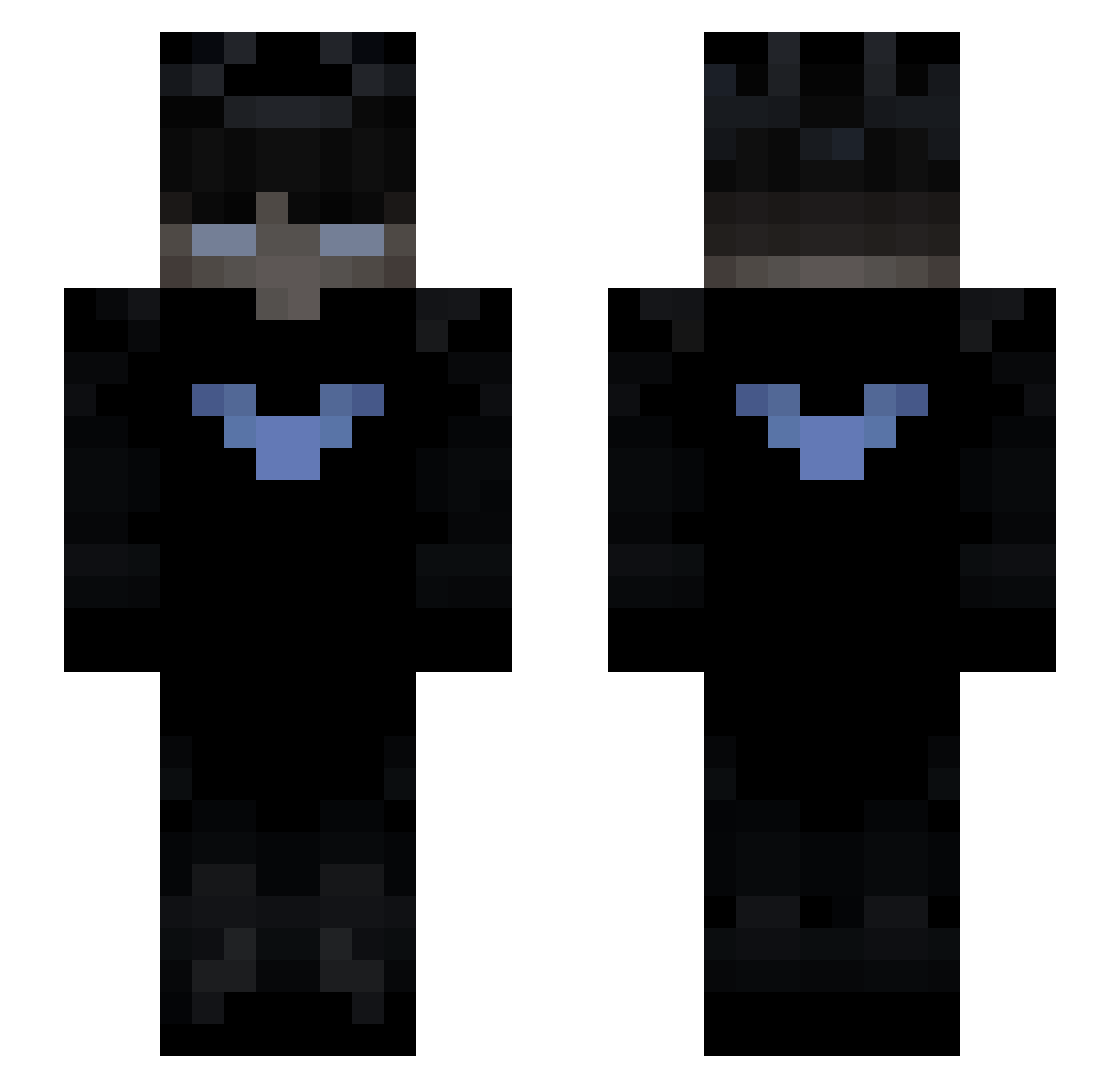 wehh Minecraft skin, front and back view
