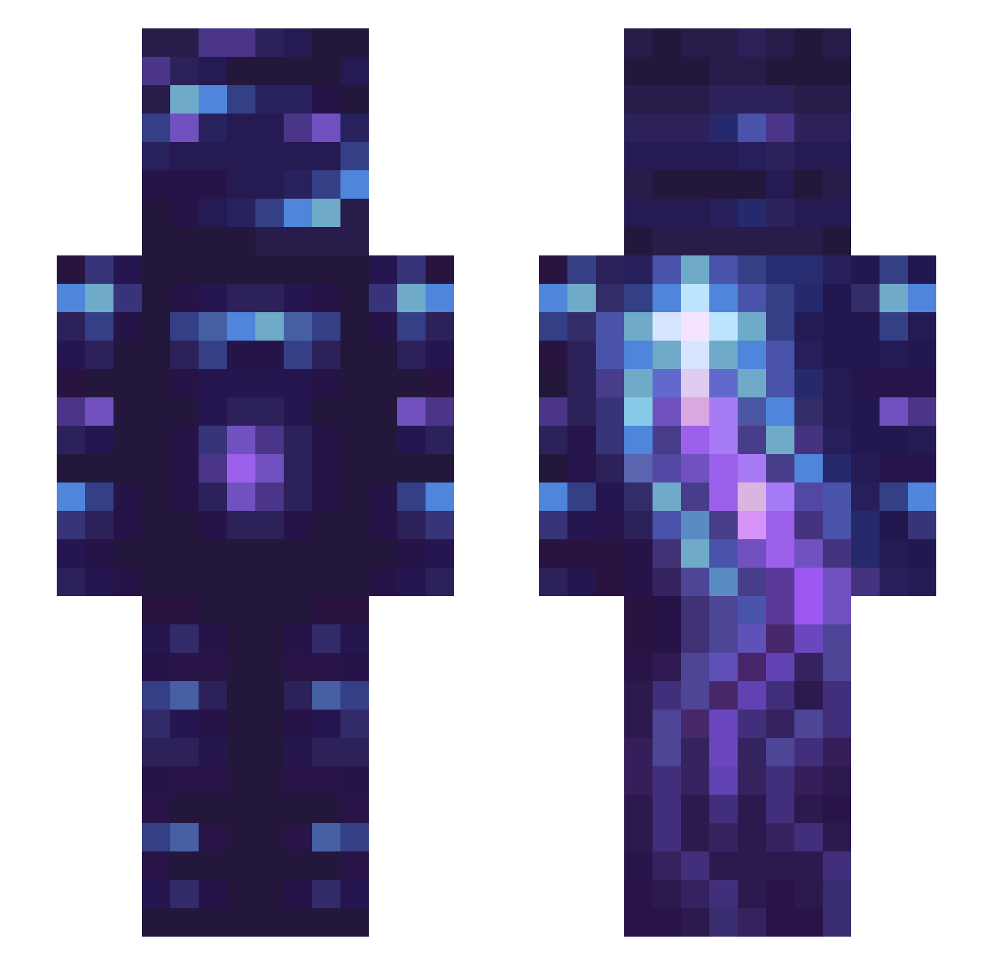 TrickyStar2051 Minecraft skin, front and back view