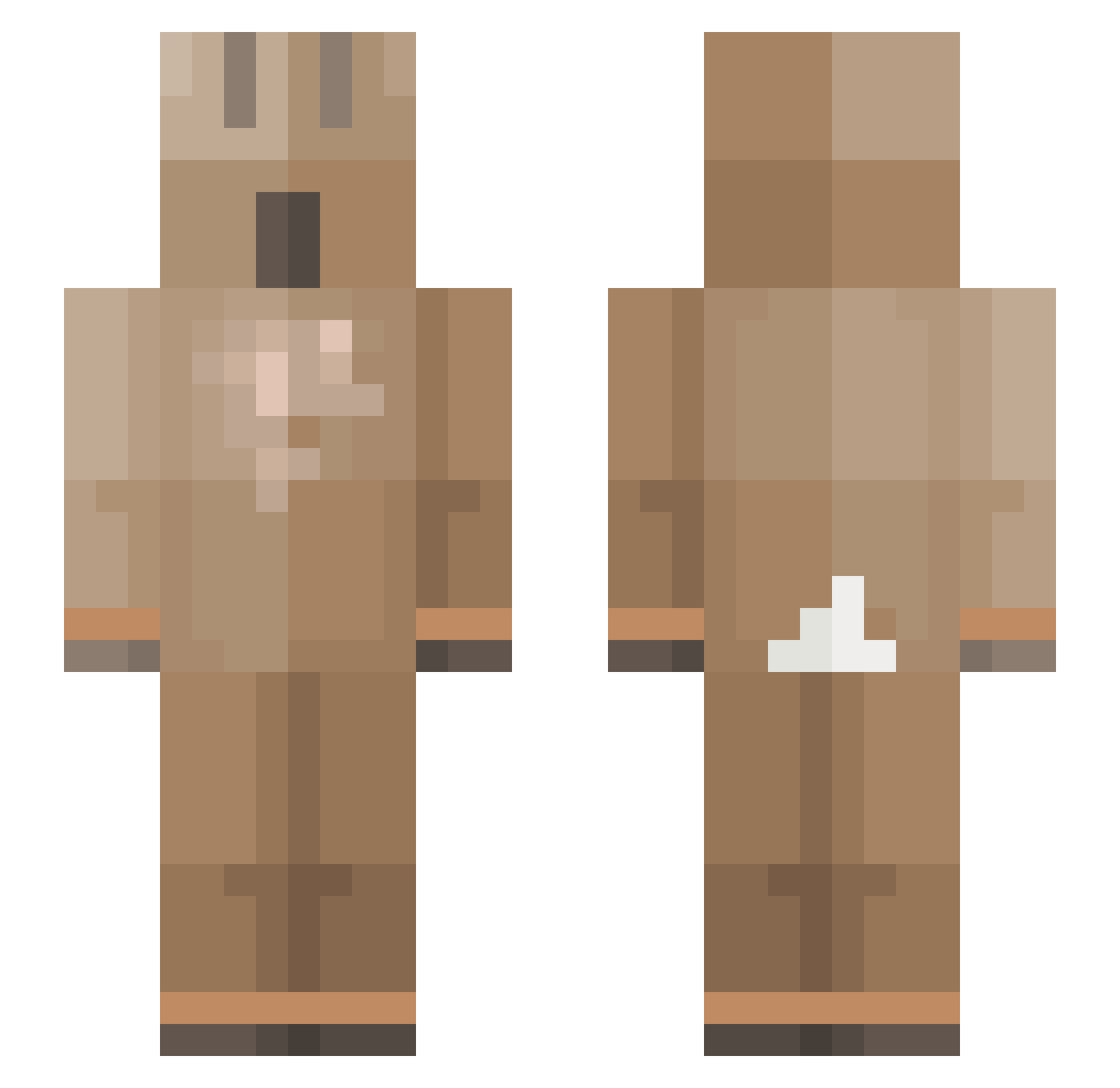 mrsot Minecraft skin, front and back view