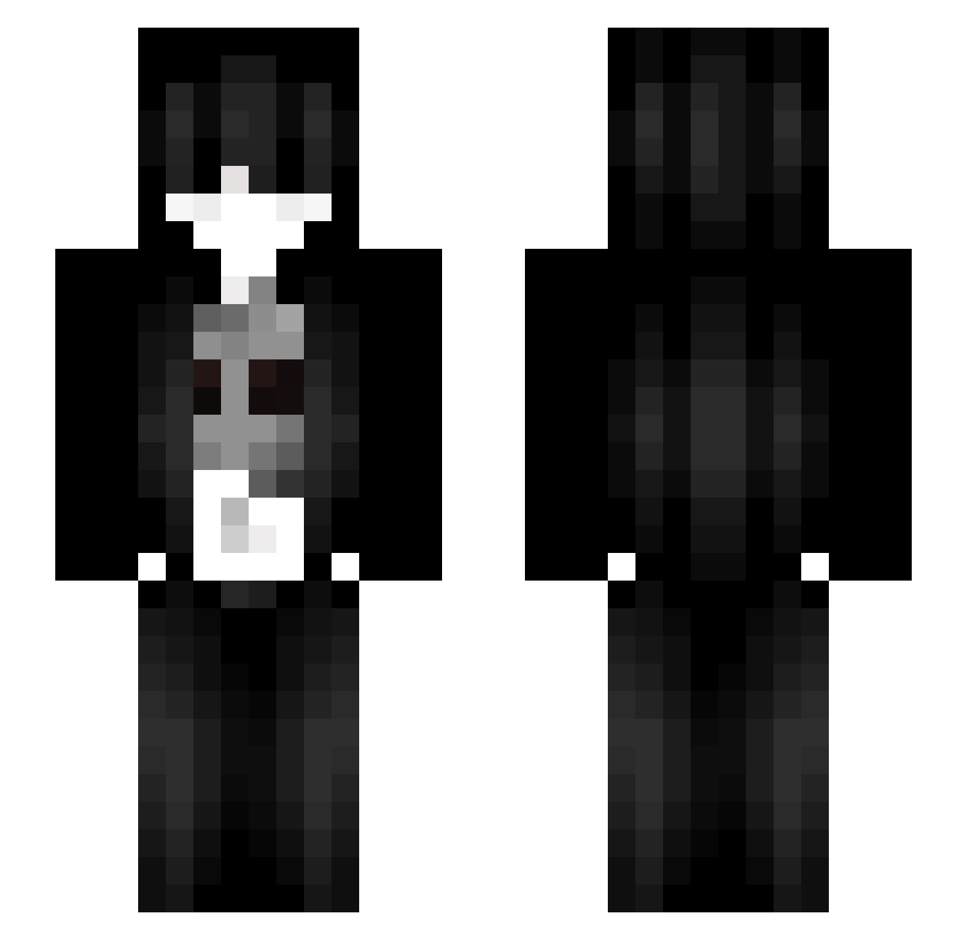 Ssovlly Minecraft skin, front and back view
