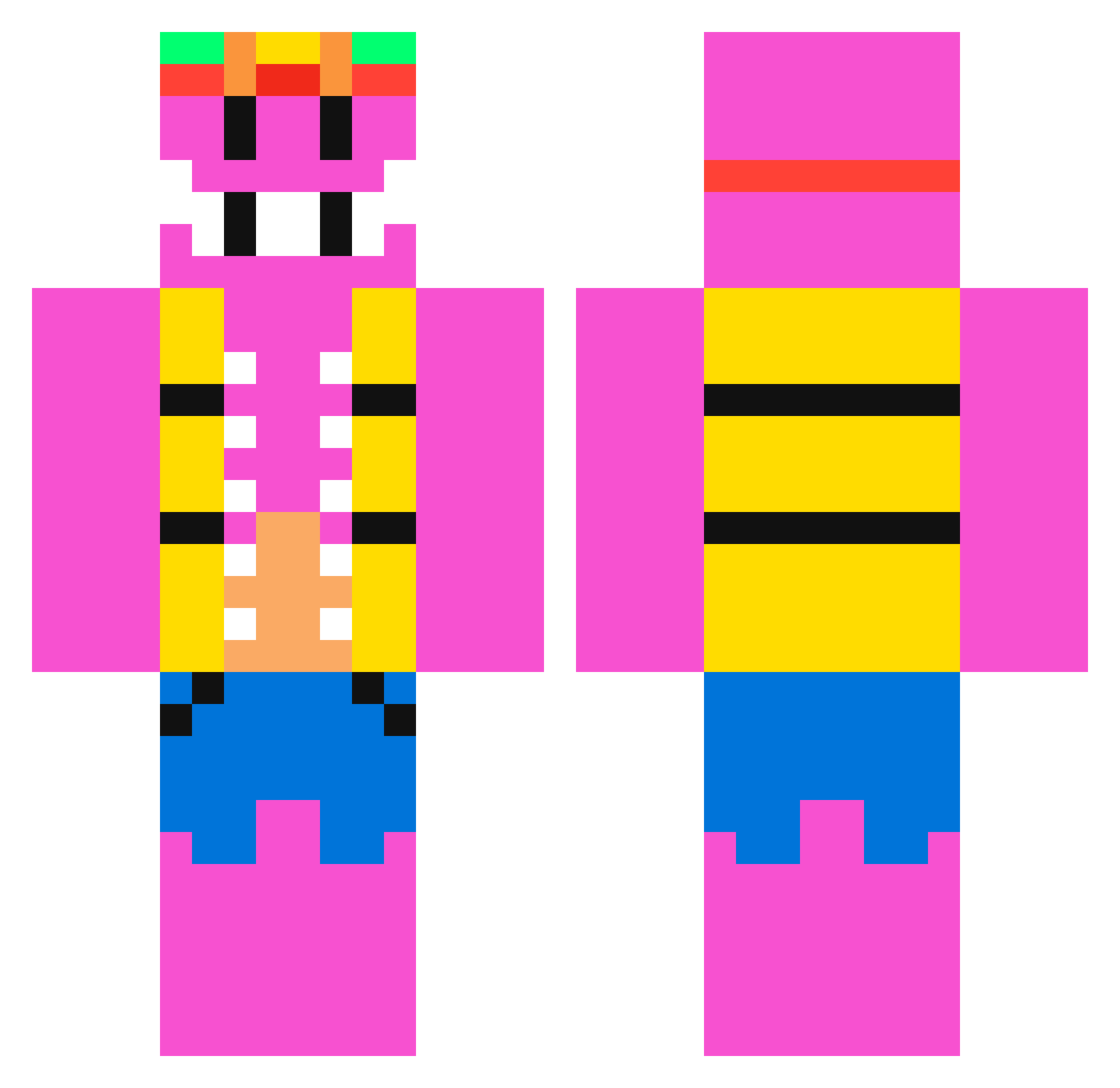 ppppaaaa Minecraft skin, front and back view
