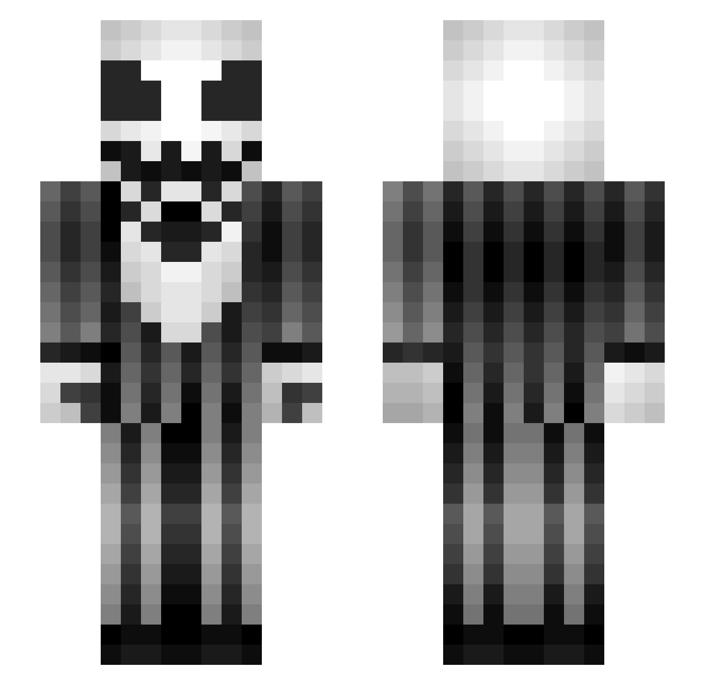 SitoobyMcChicken Minecraft skin, front and back view