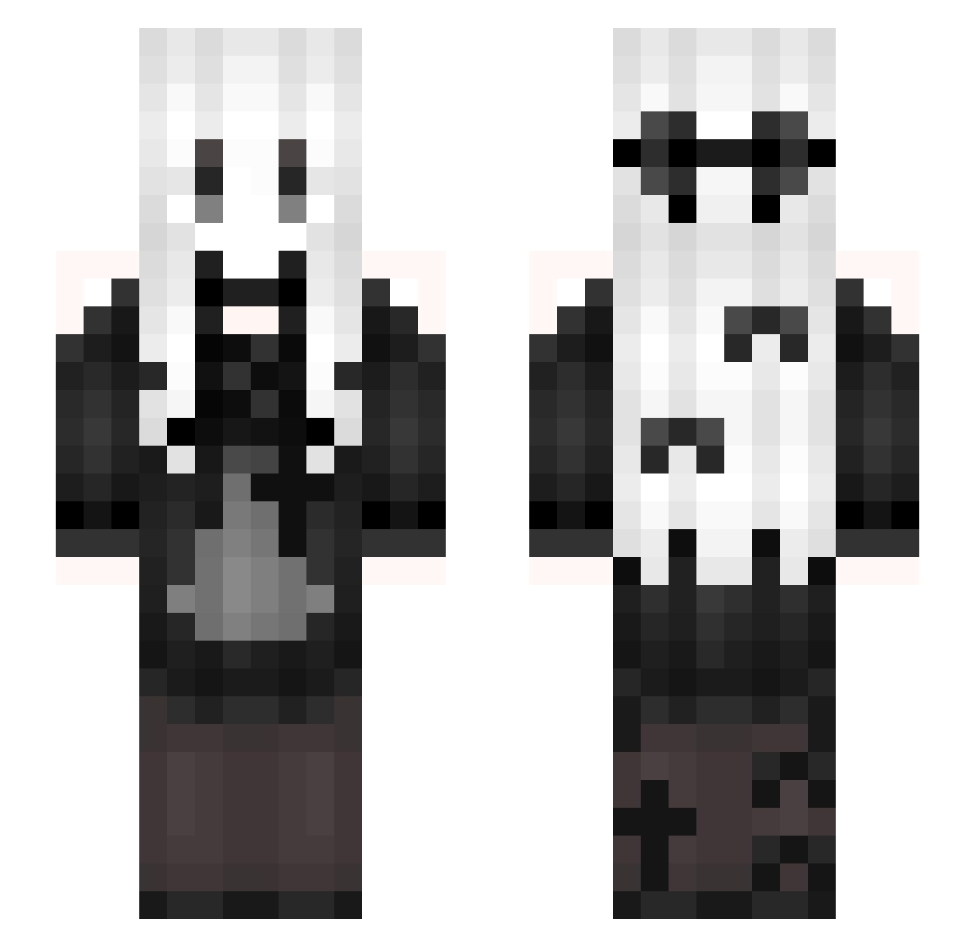 motototomo Minecraft skin, front and back view