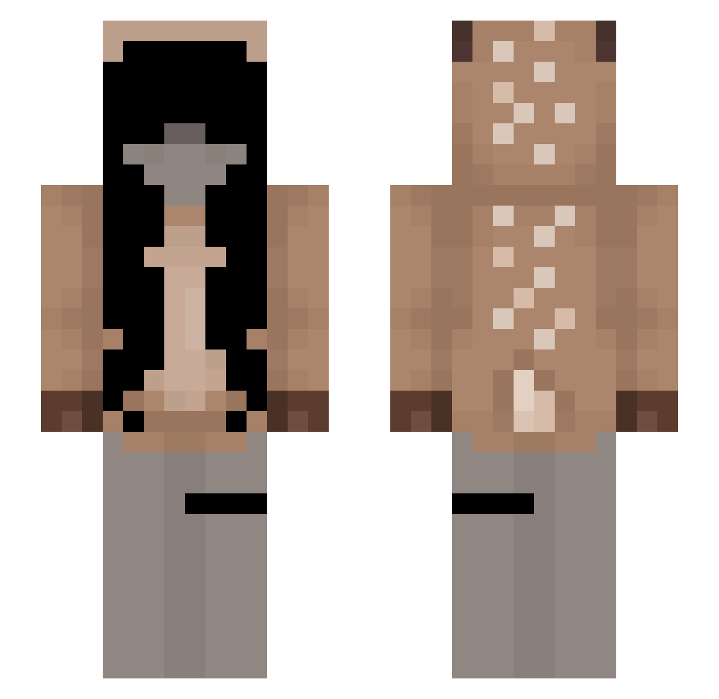 _Leilany_ Minecraft skin, front and back view