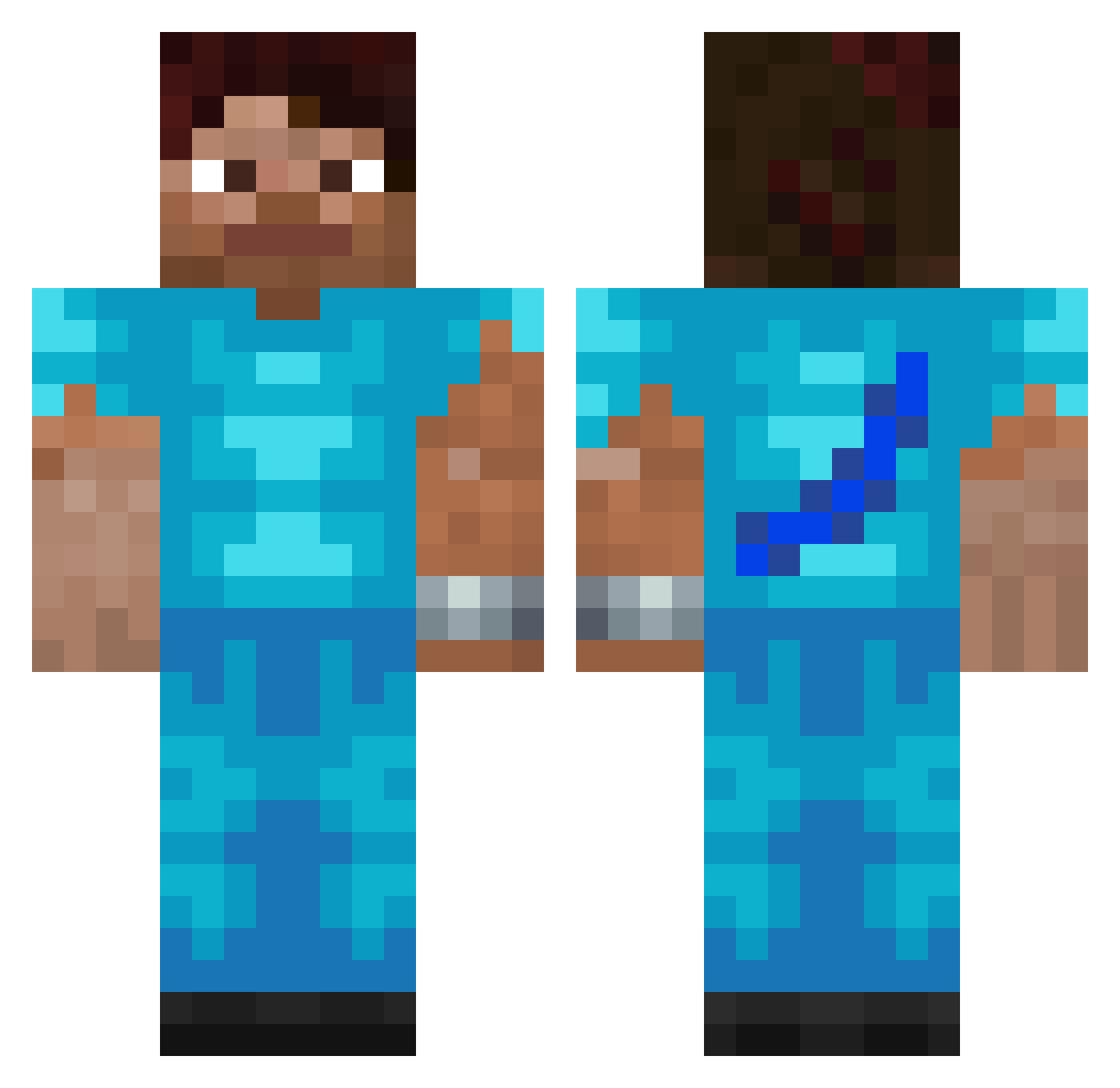 Ace_Guy1534 Minecraft skin, front and back view