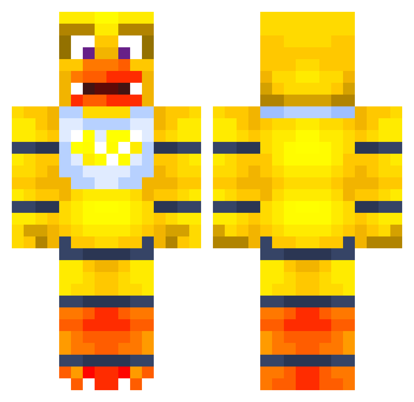 CatchmyGrenade28 Minecraft skin, front and back view