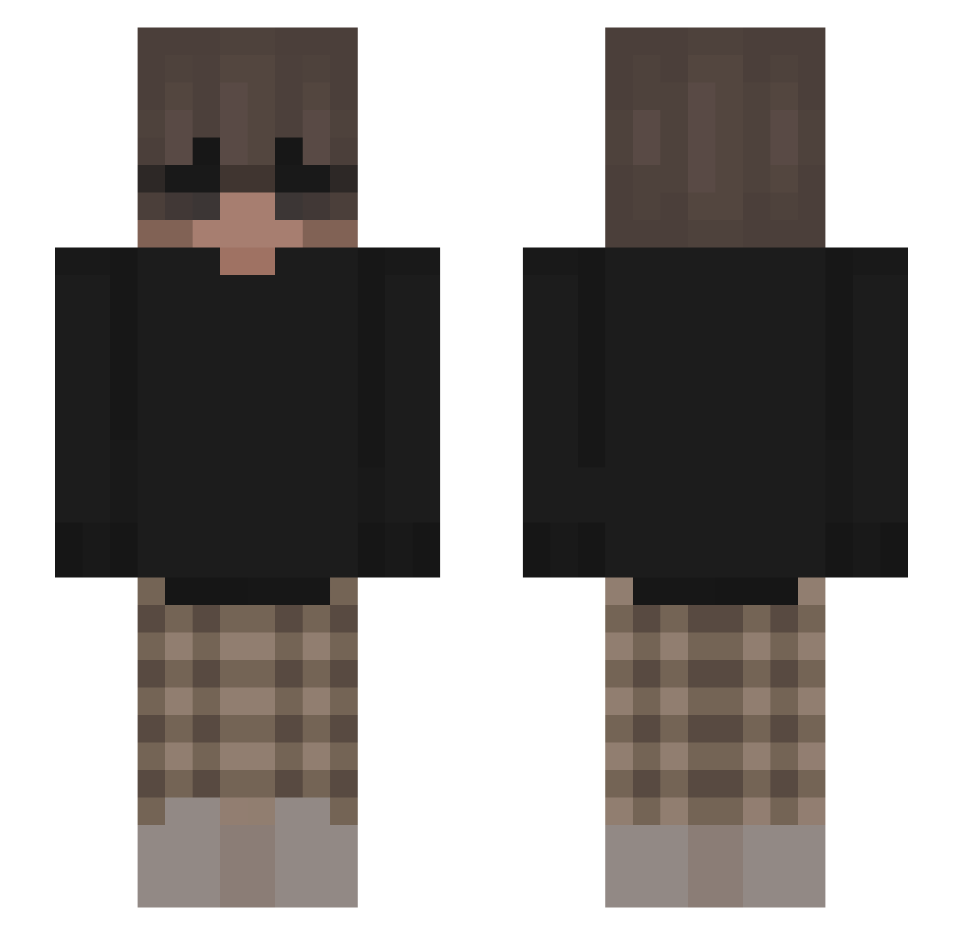 Tr1xyy_ Minecraft skin, front and back view