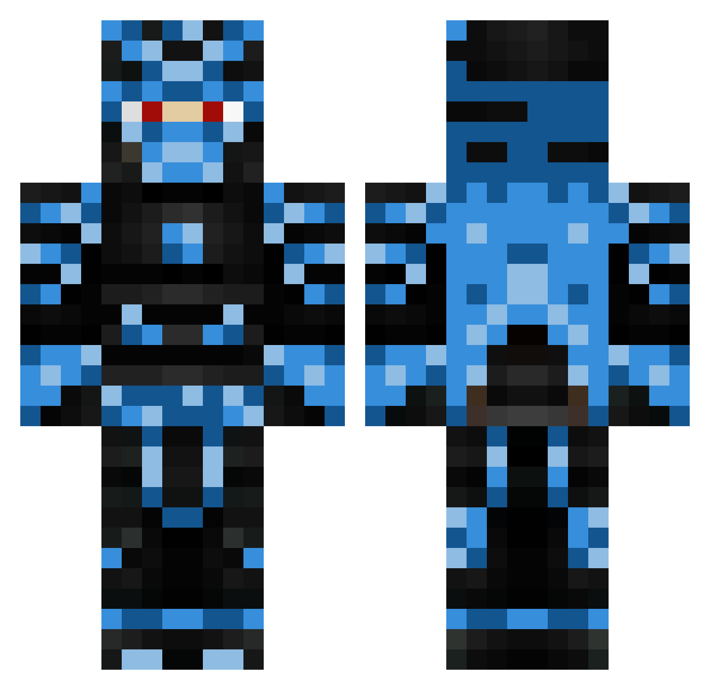 Sheriff Minecraft skin, front and back view