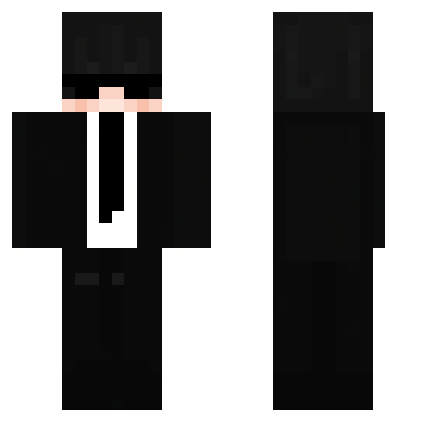 SuperLay Minecraft skin, front and back view
