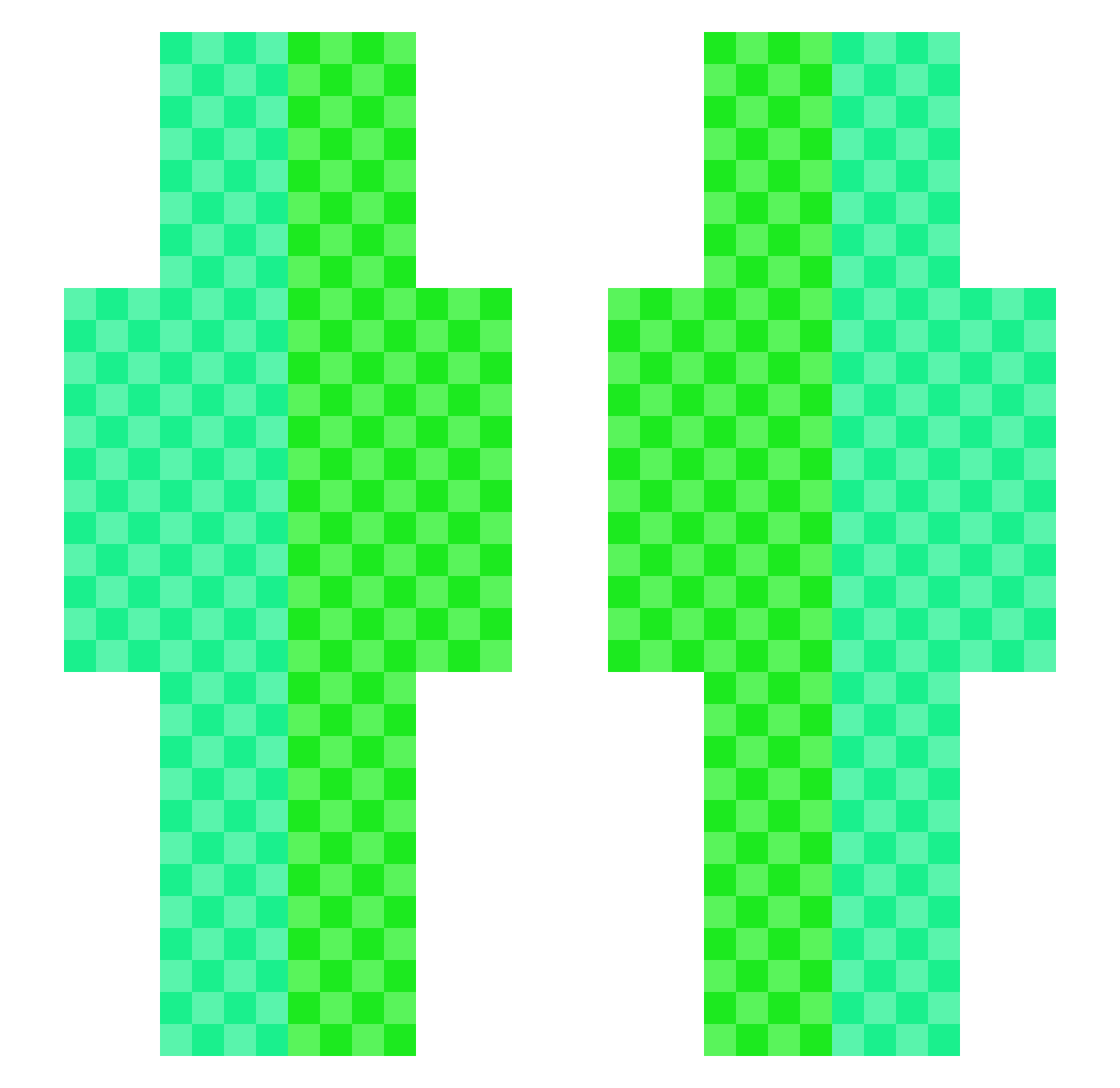 1717177x Minecraft skin, front and back view