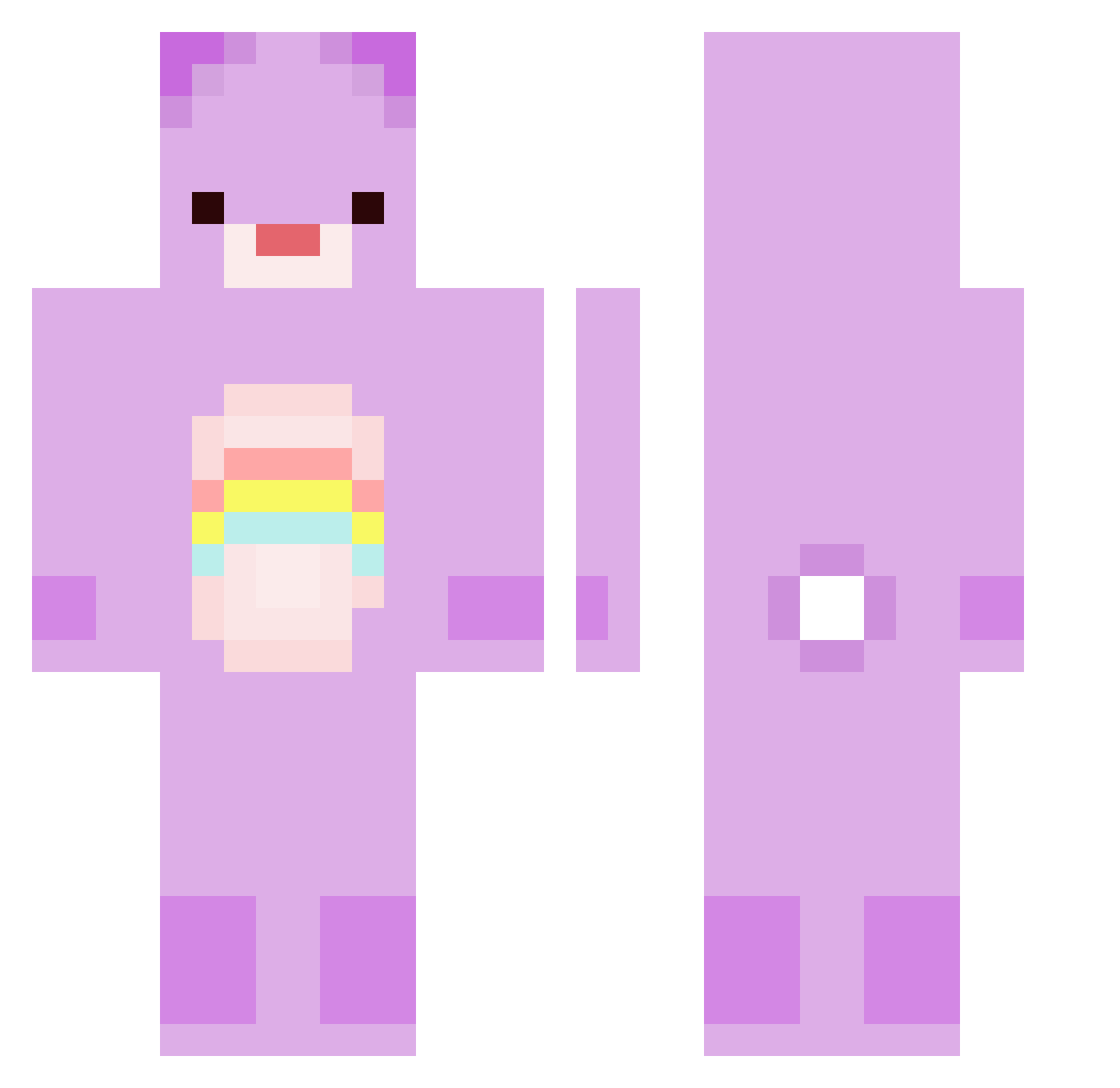 camilakkkj Minecraft skin, front and back view