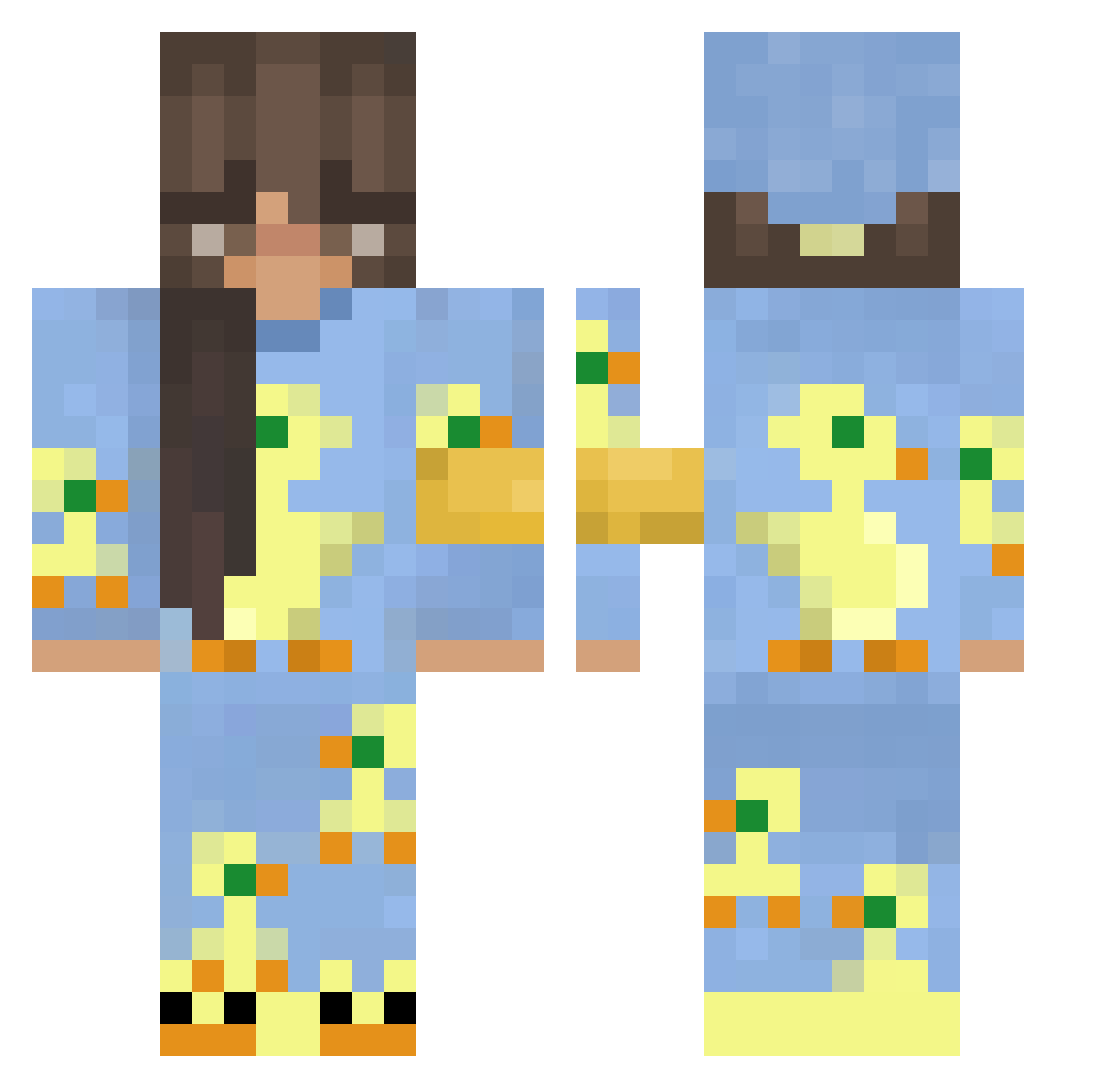 bunny392015 Minecraft skin, front and back view