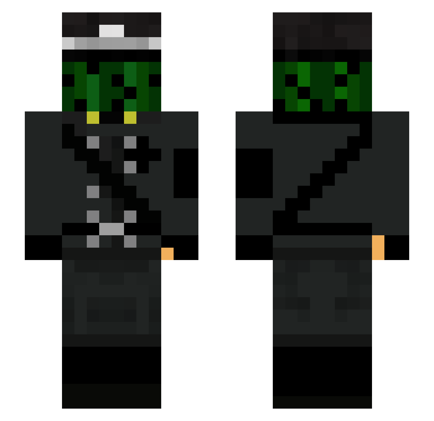 Cactus_PL Minecraft skin, front and back view