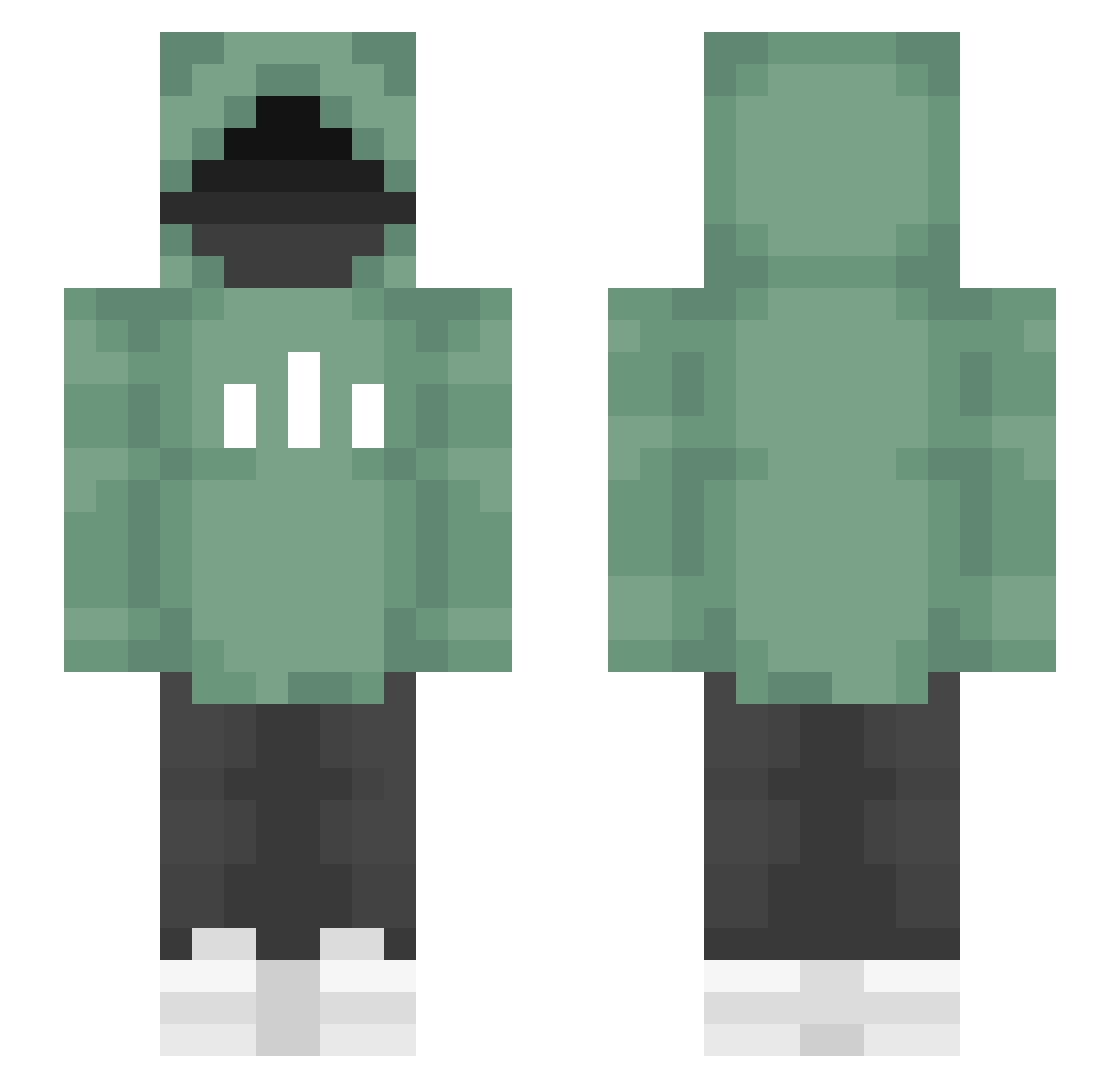xMisterLama Minecraft skin, front and back view