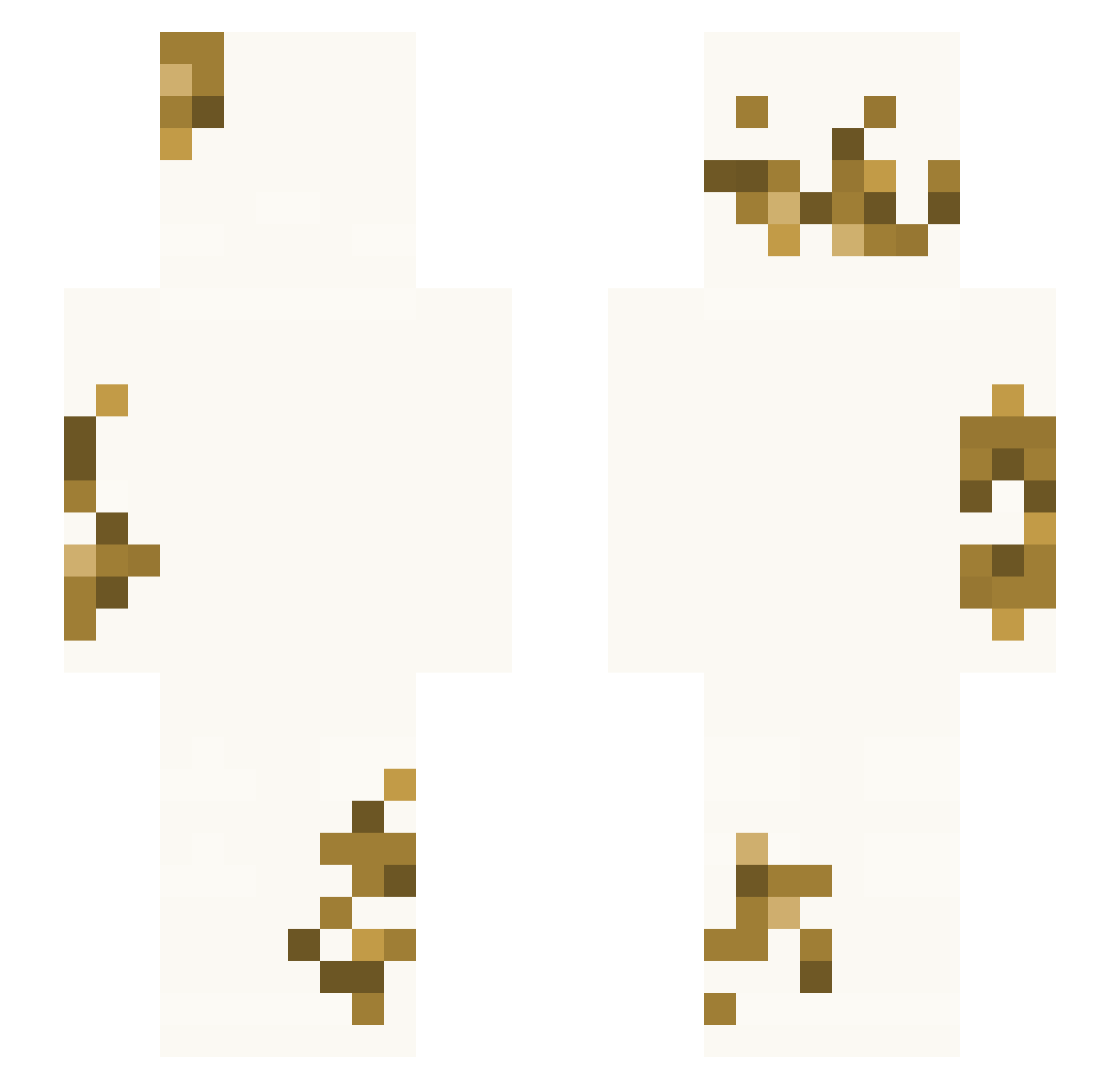 imbunsatskyblock Minecraft skin, front and back view