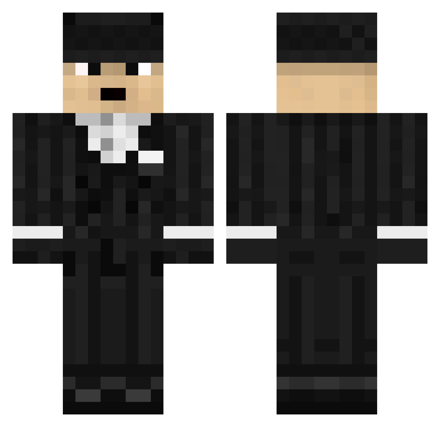 PolskiBrowar Minecraft skin, front and back view