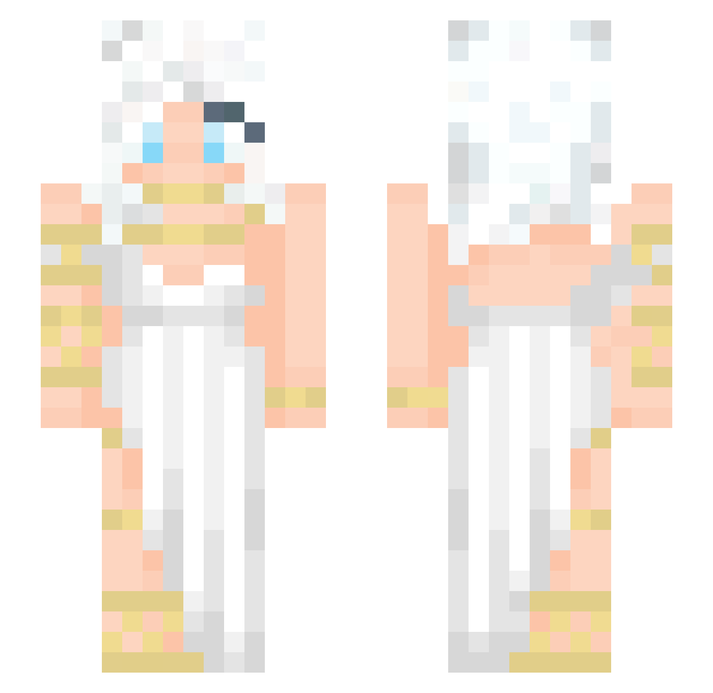 Fairymood Minecraft skin, front and back view
