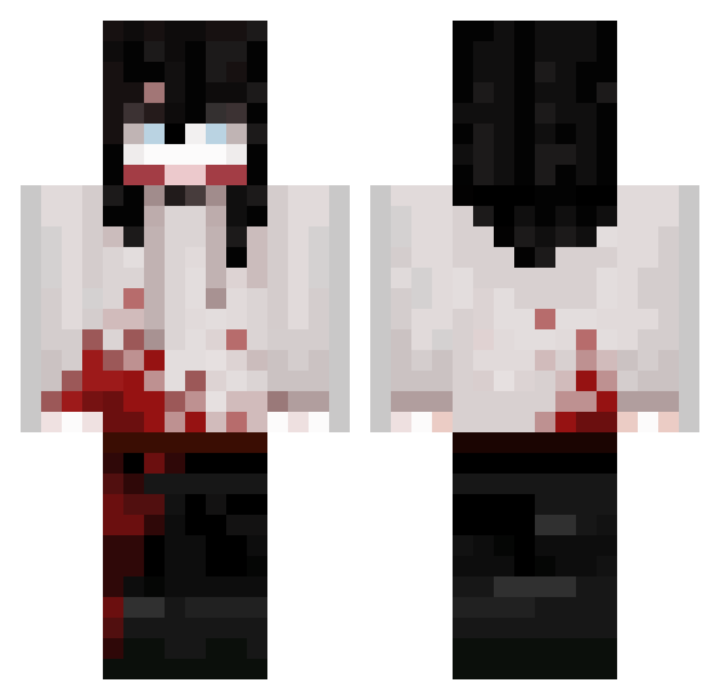 mattsosig Minecraft skin, front and back view