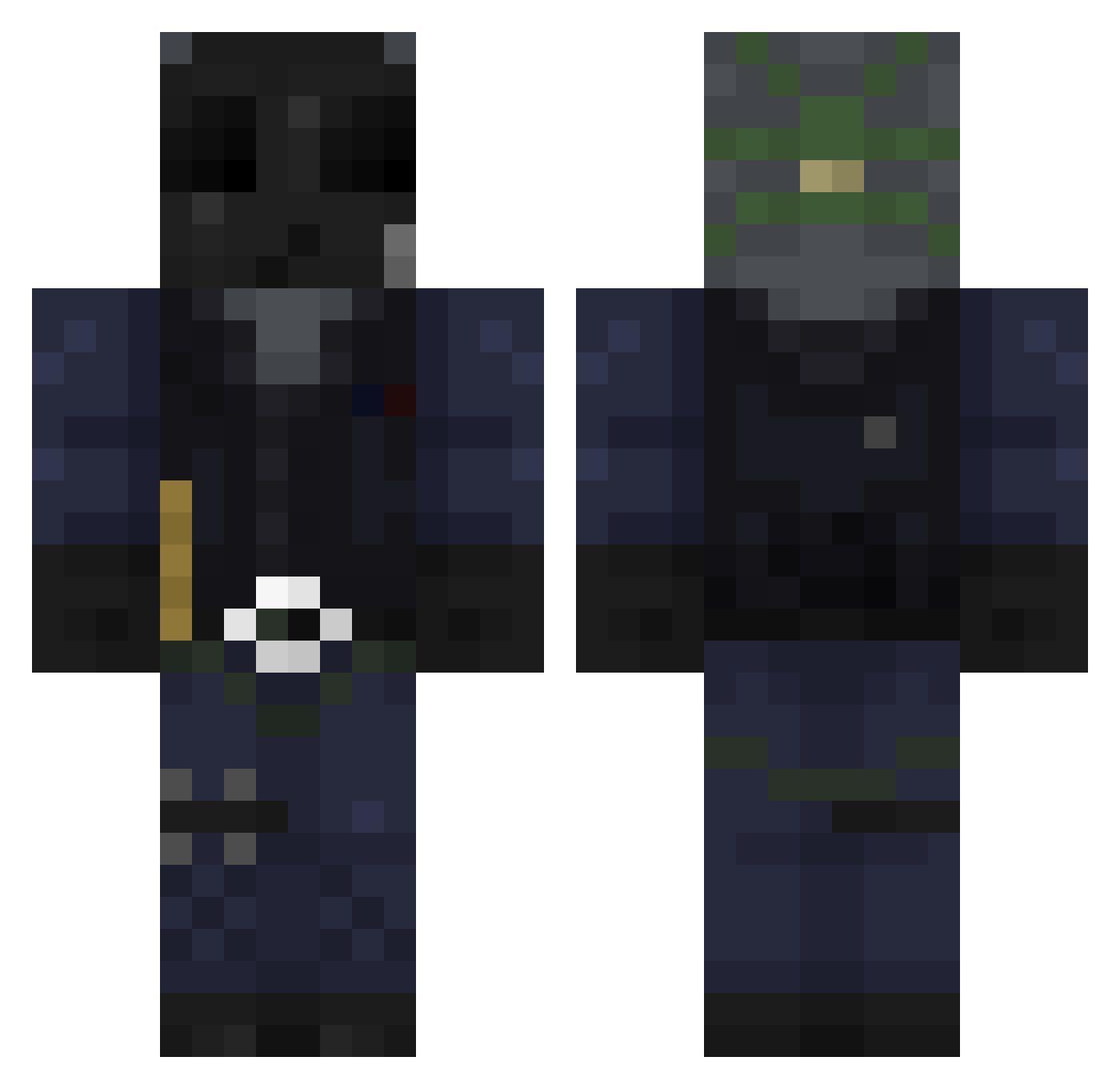 Furiaverno Minecraft skin, front and back view
