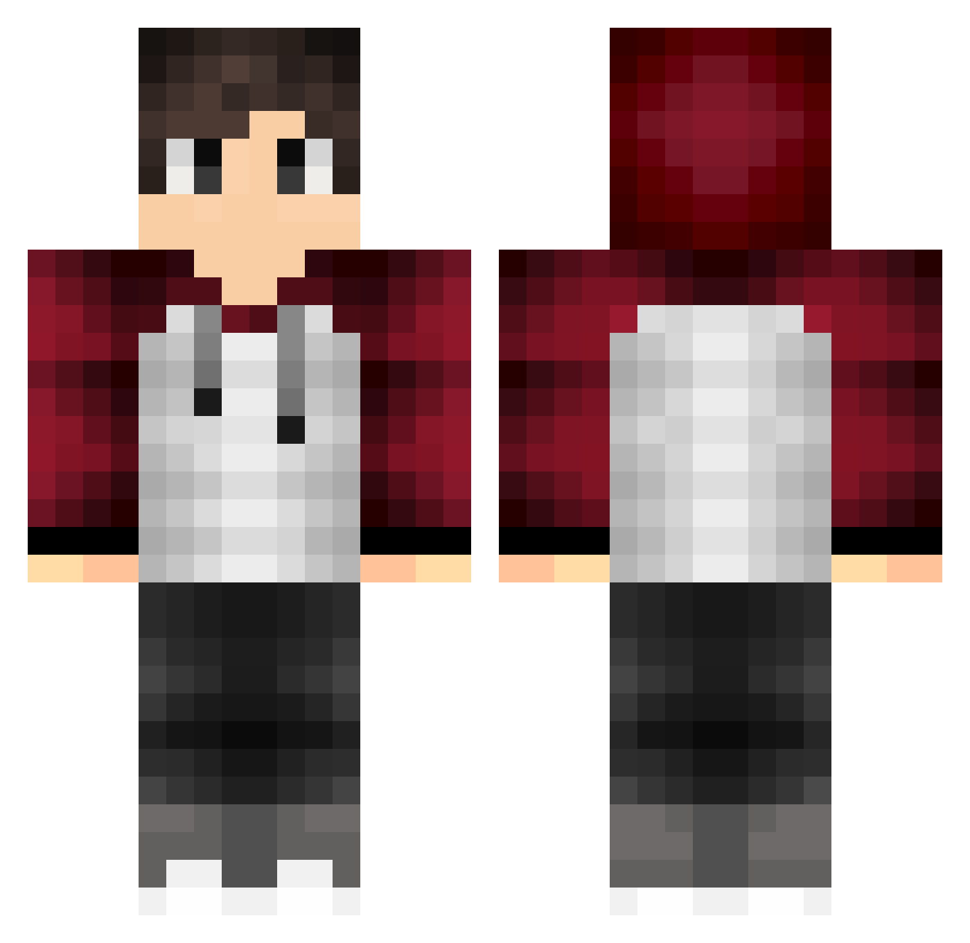 IamBlaise Minecraft skin, front and back view