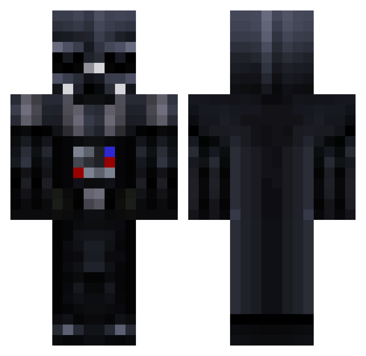 Ompish Minecraft skin, front and back view