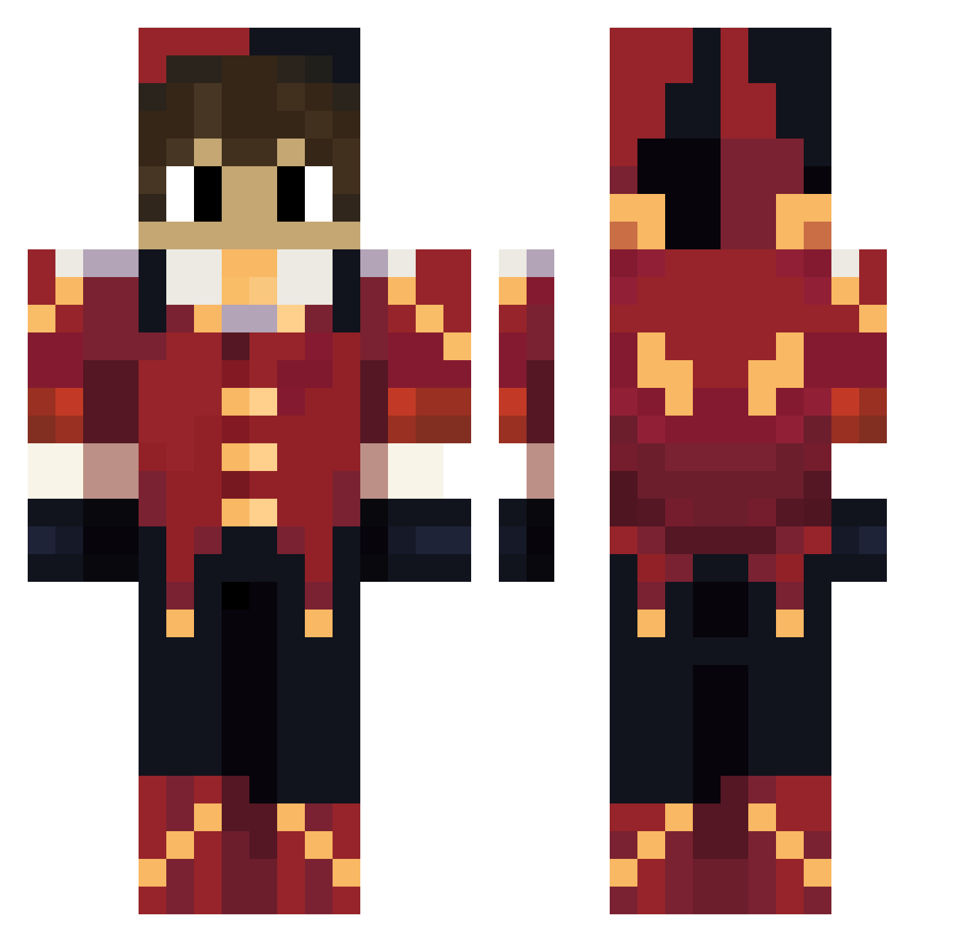 cloudysimp Minecraft skin, front and back view