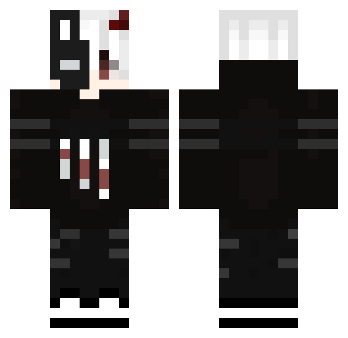 justdemonwings Minecraft skin, front and back view