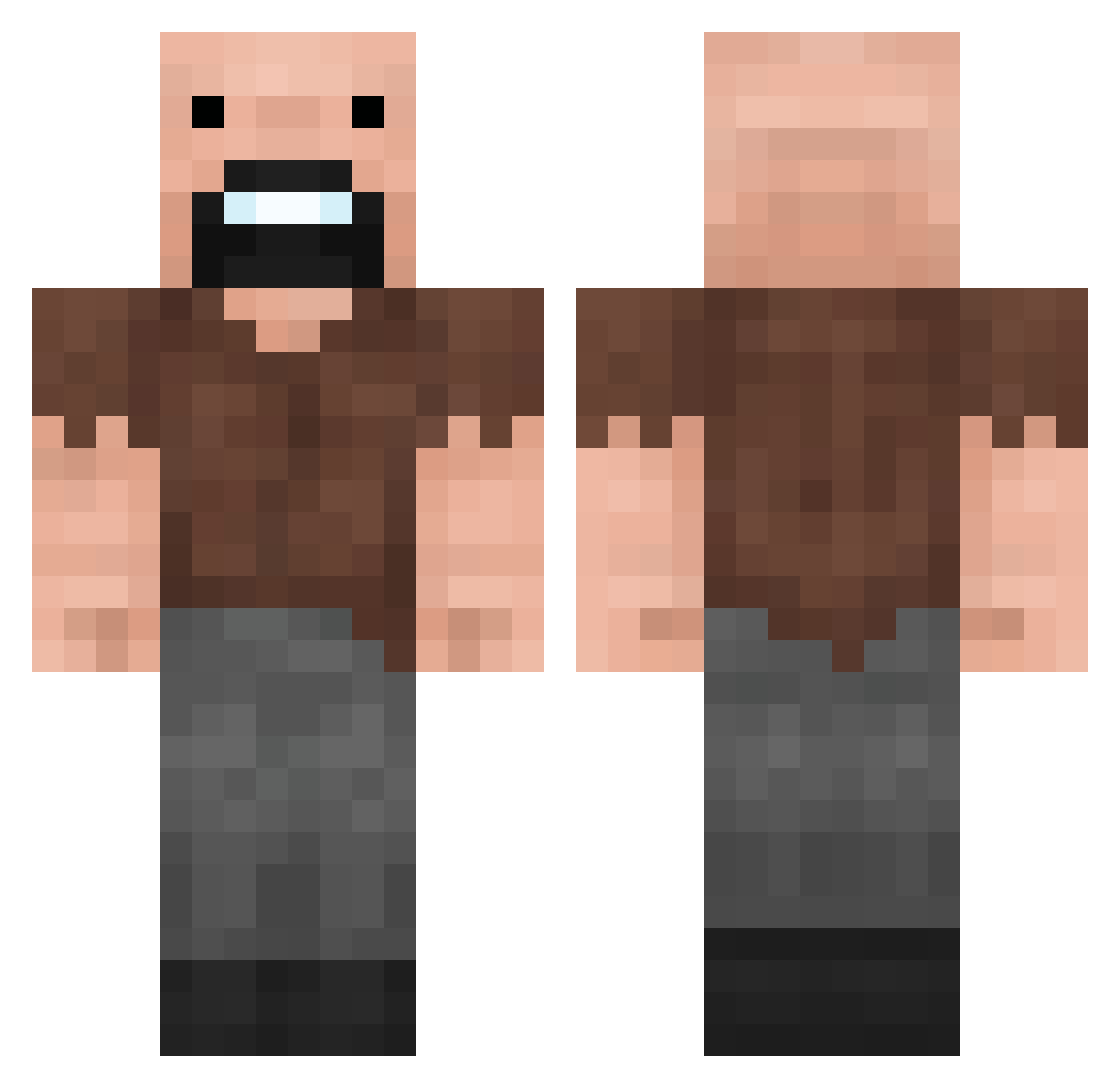 nepiglin Minecraft skin, front and back view