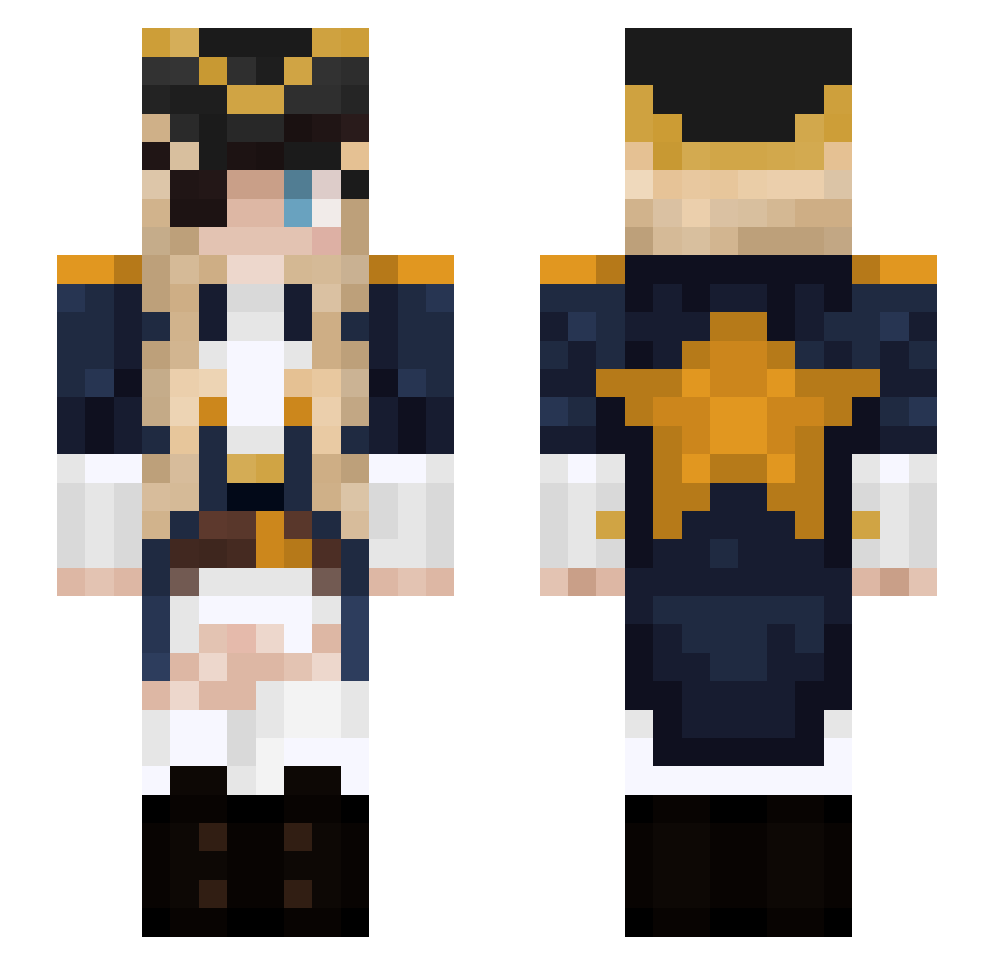 Jja_Ask Minecraft skin, front and back view