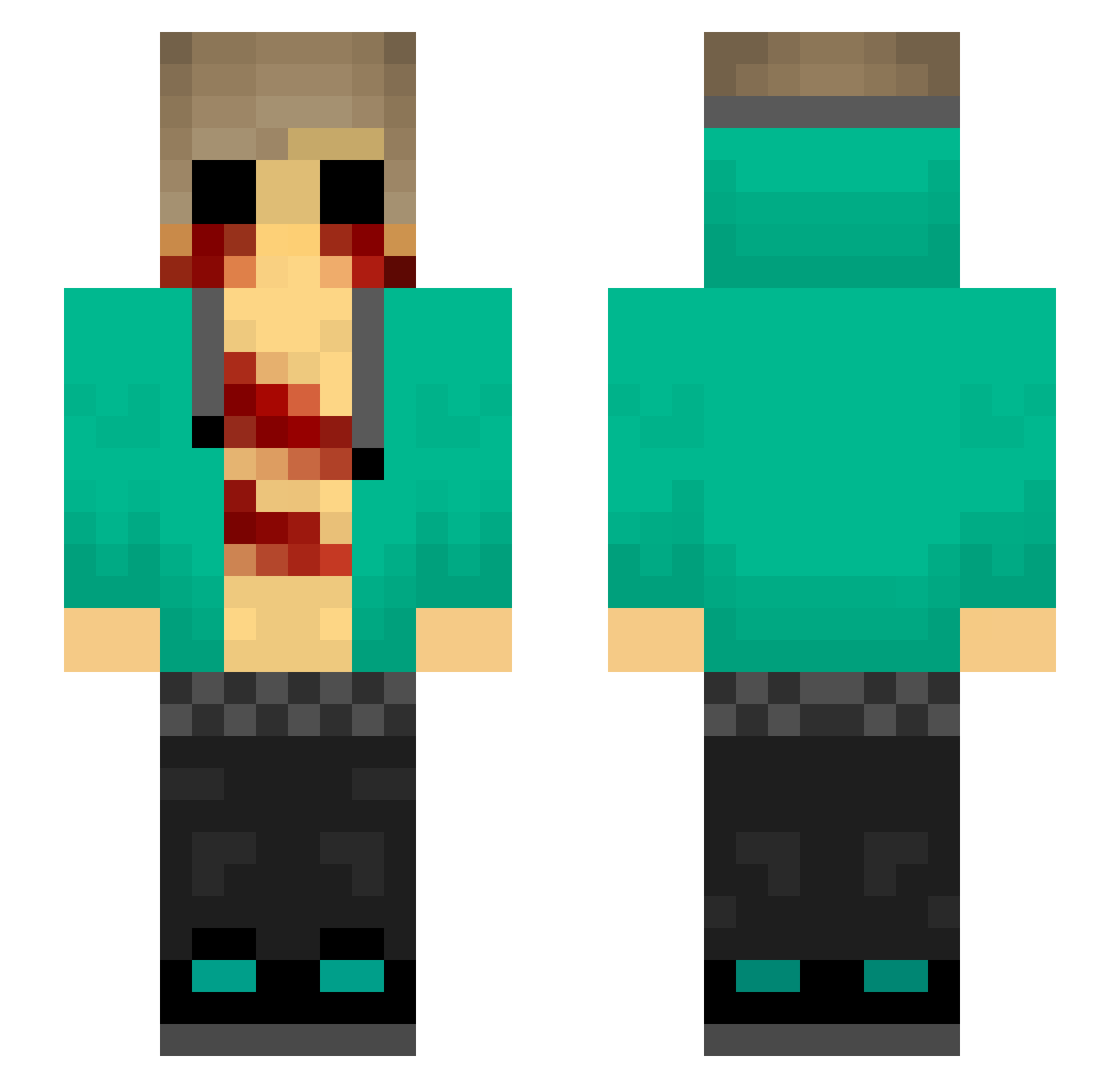 Whelly_pl Minecraft skin, front and back view