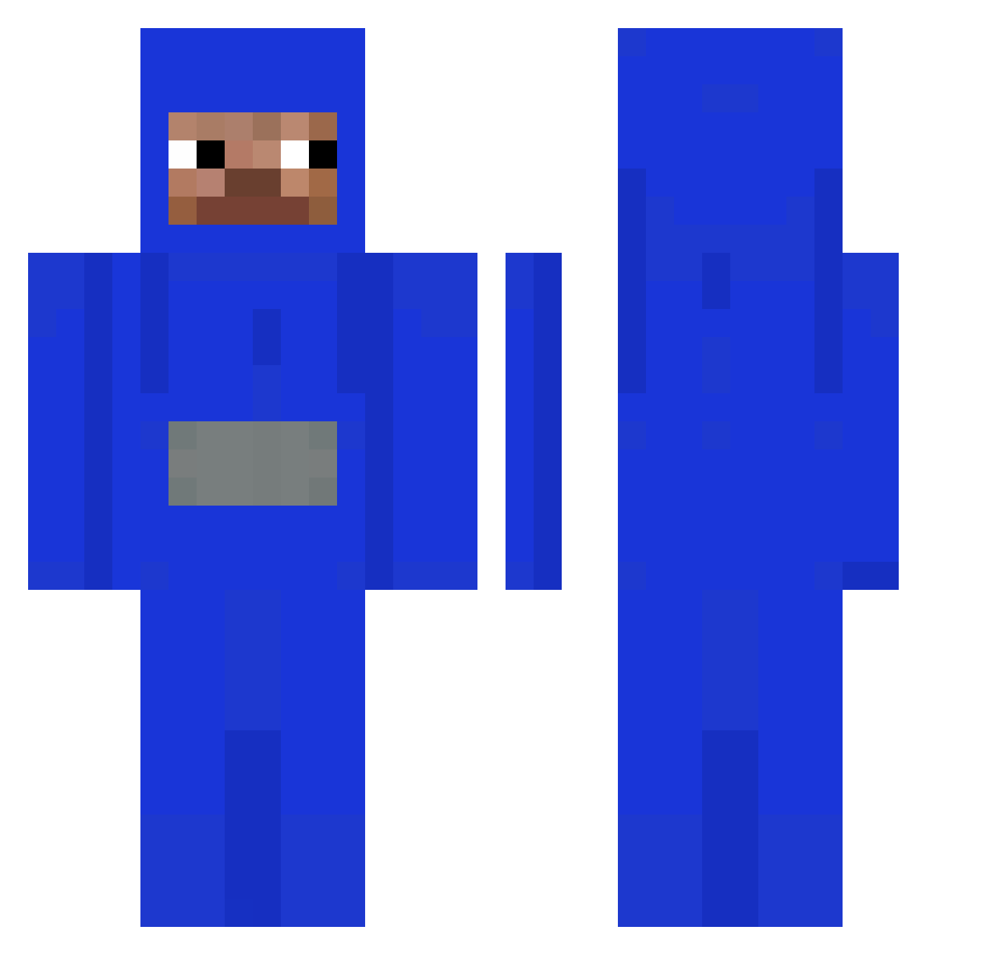 Szamcioo Minecraft skin, front and back view