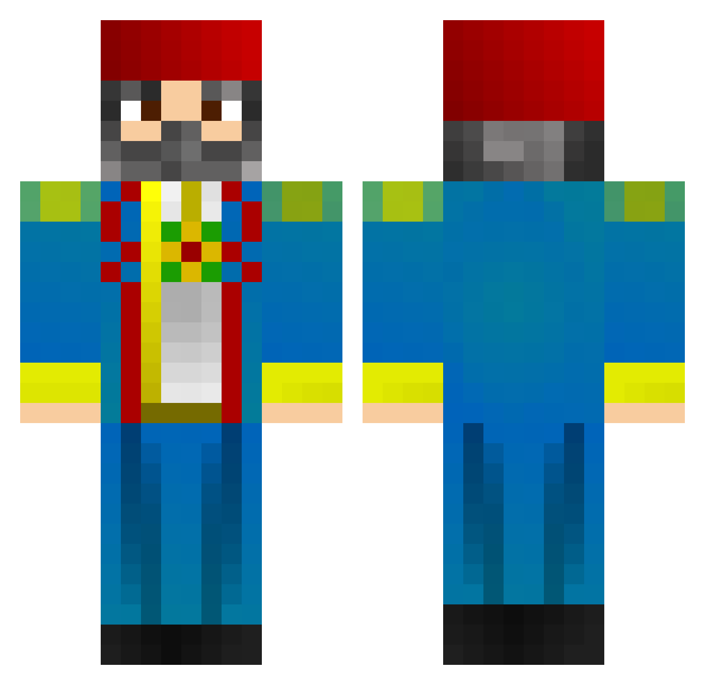 mamengo Minecraft skin, front and back view