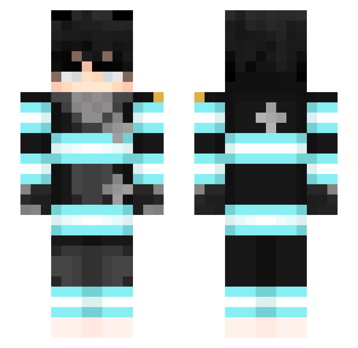 myithh Minecraft skin, front and back view