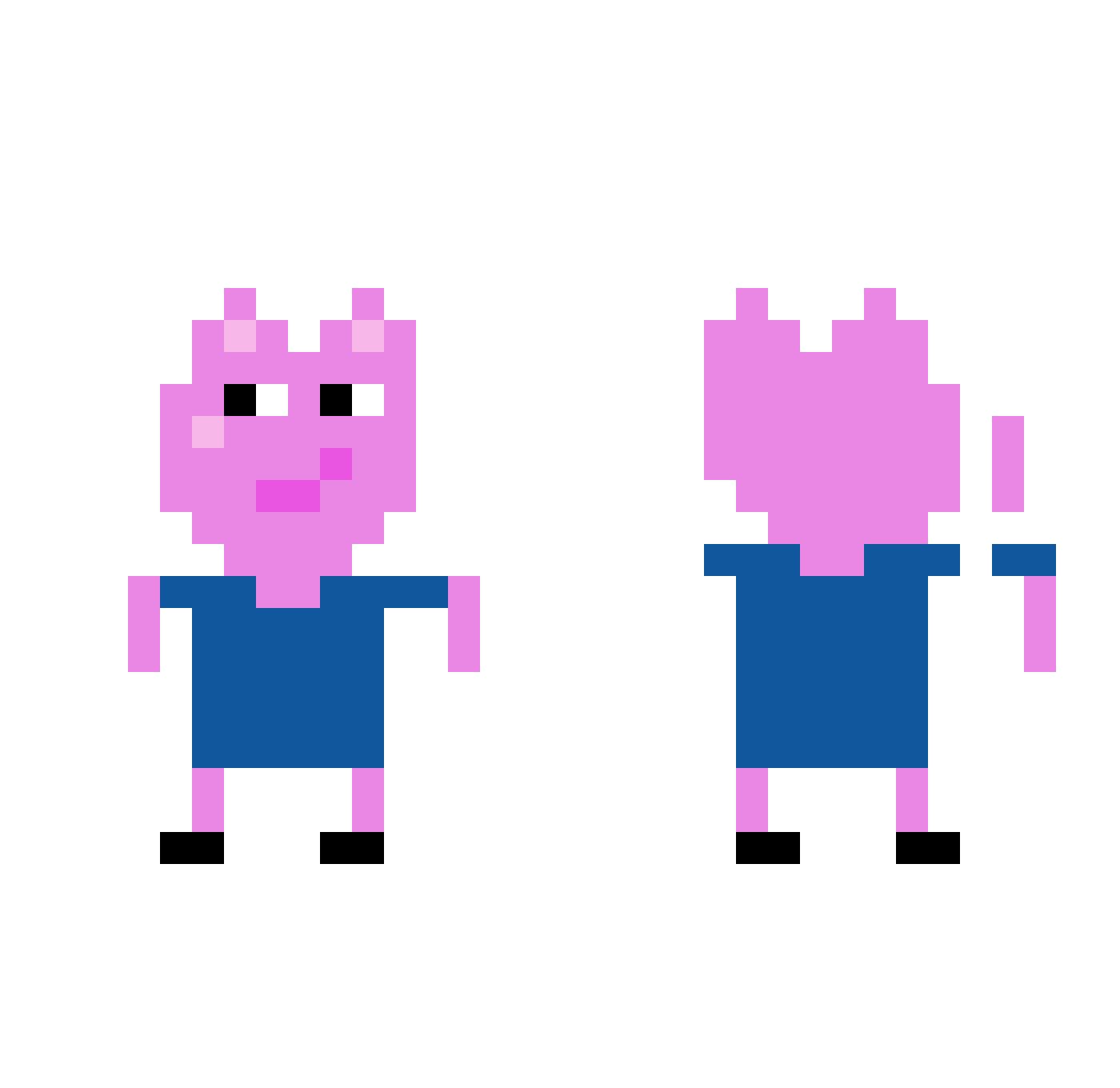 Kvrti Minecraft skin, front and back view