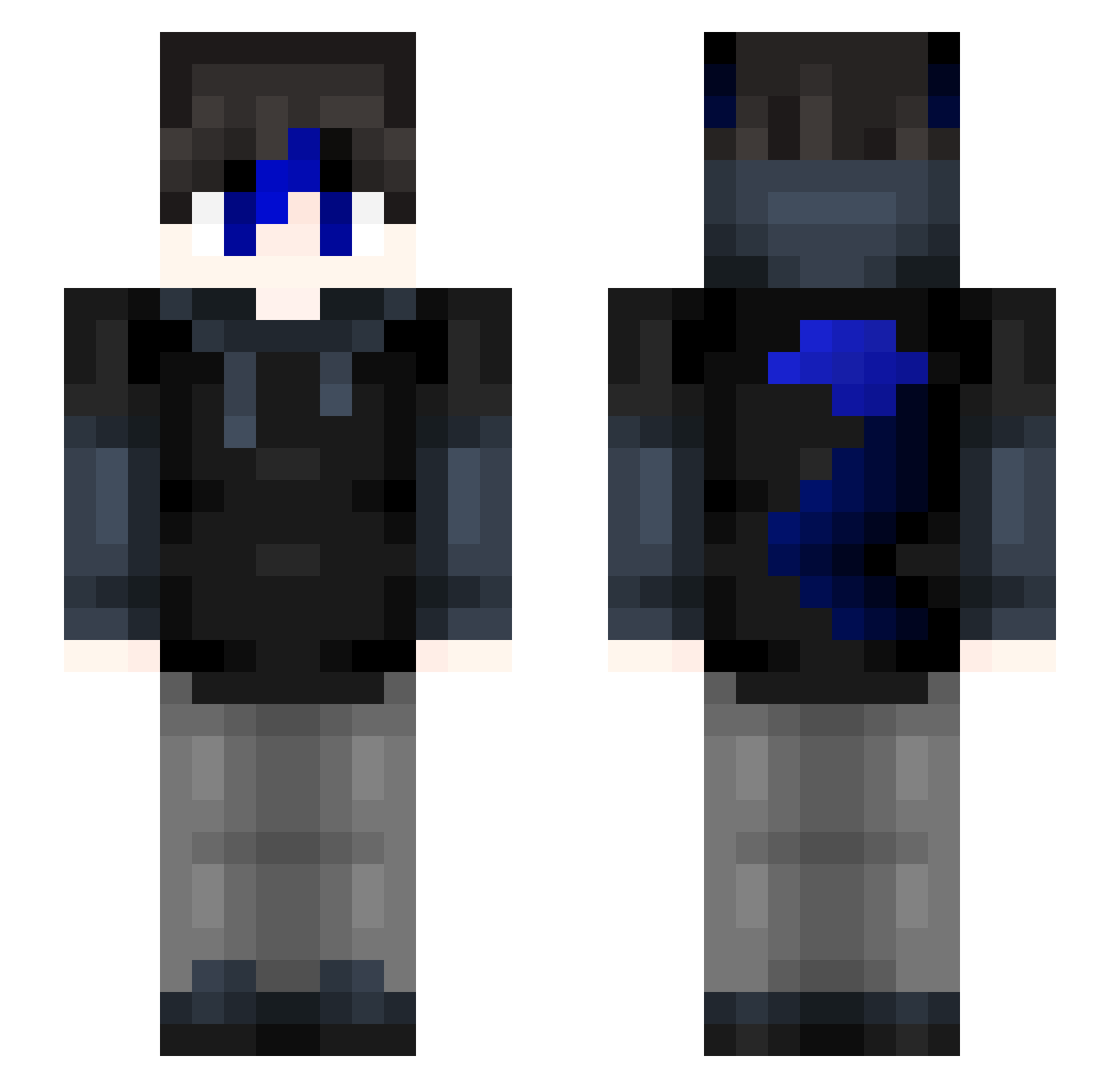 TylerSwagVibes Minecraft skin, front and back view