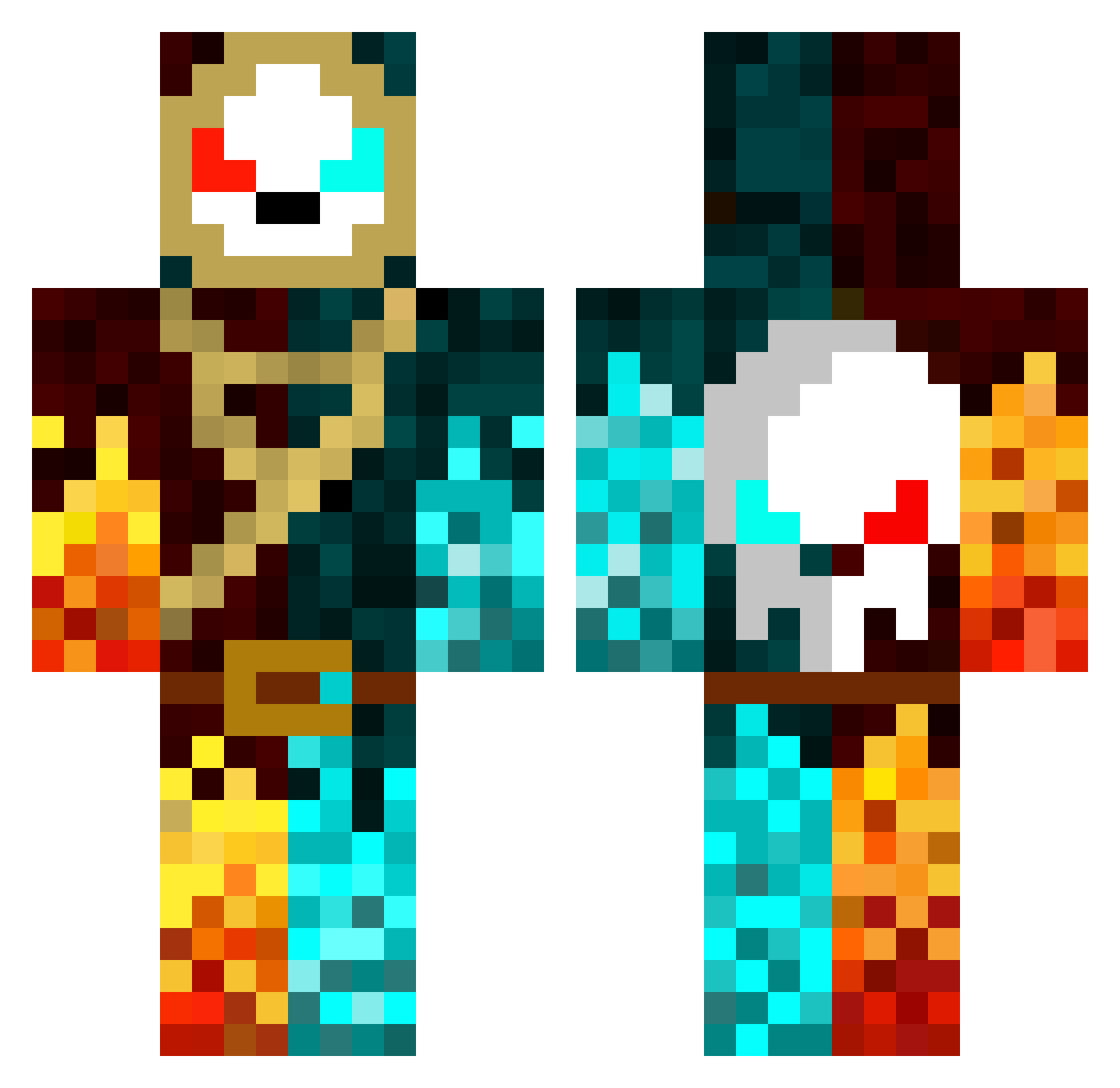 johnny_tez Minecraft skin, front and back view