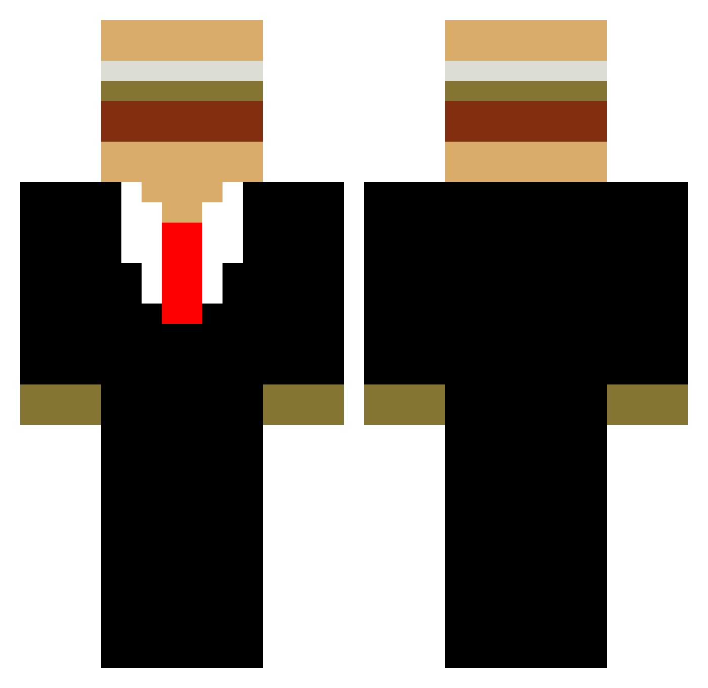 McRib05 Minecraft skin, front and back view