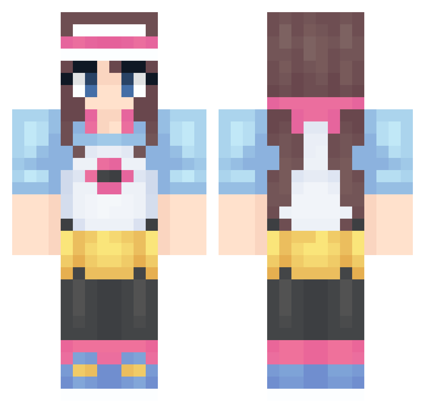 GooGoo4U Minecraft skin, front and back view