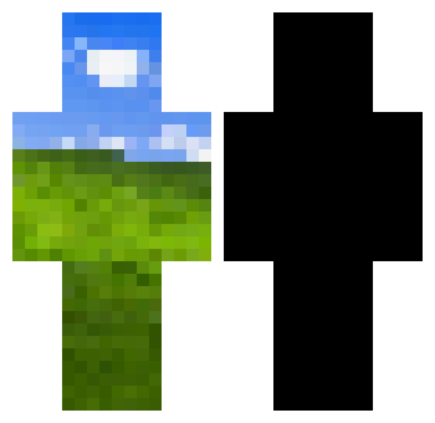 prestosilver Minecraft skin, front and back view