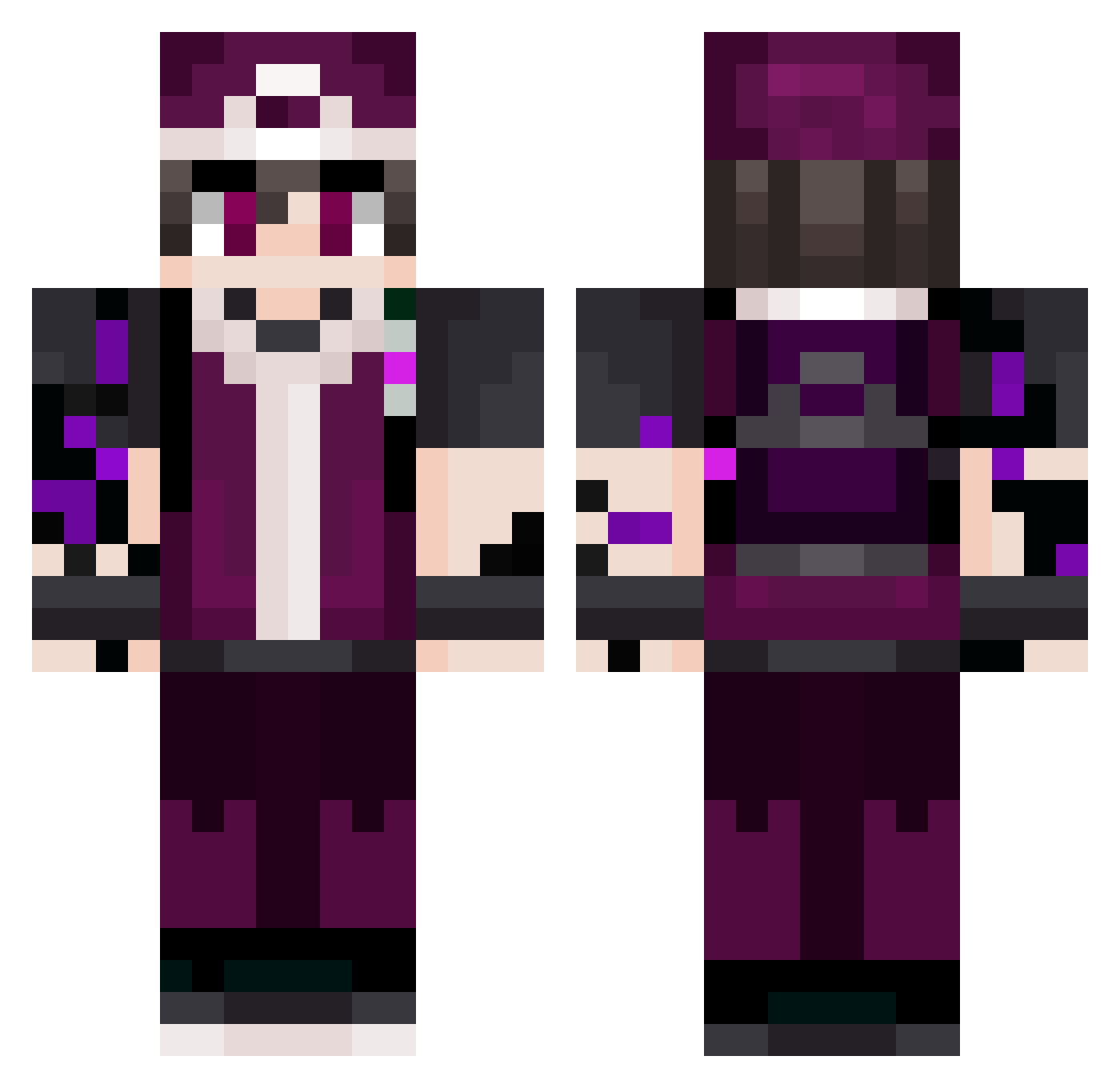 _Adaser_ Minecraft skin, front and back view