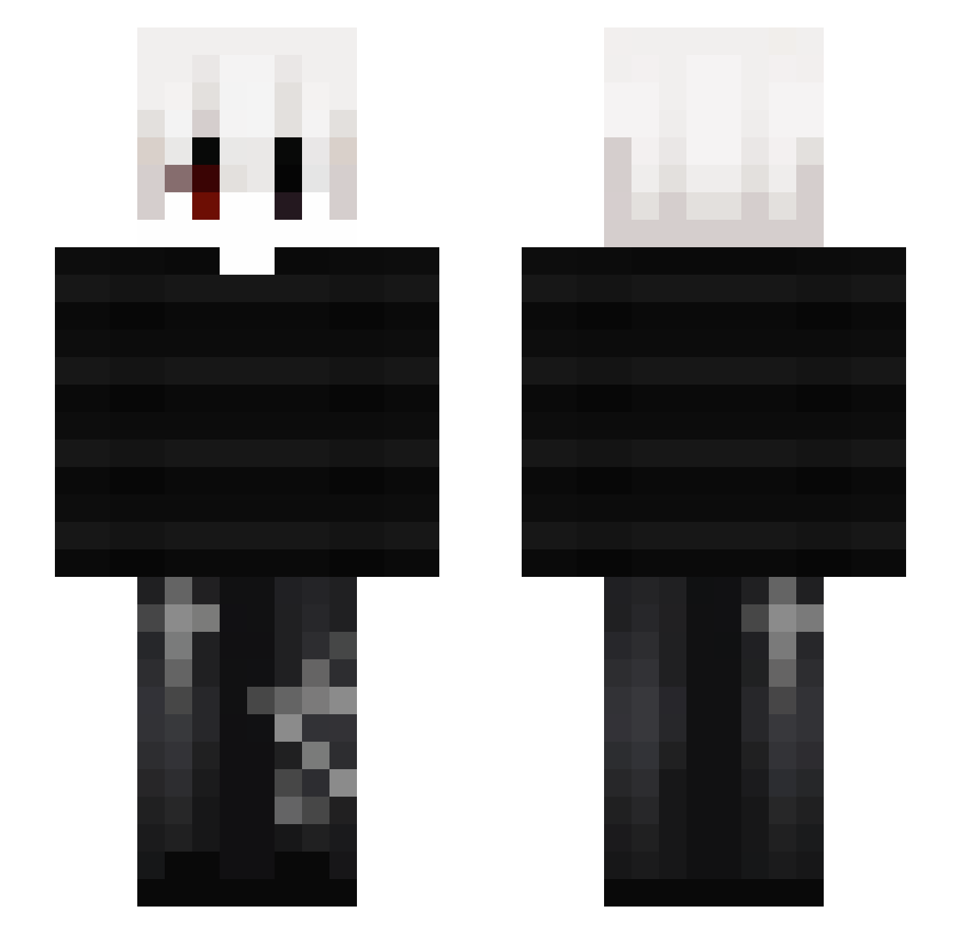 Smxrq Minecraft skin, front and back view