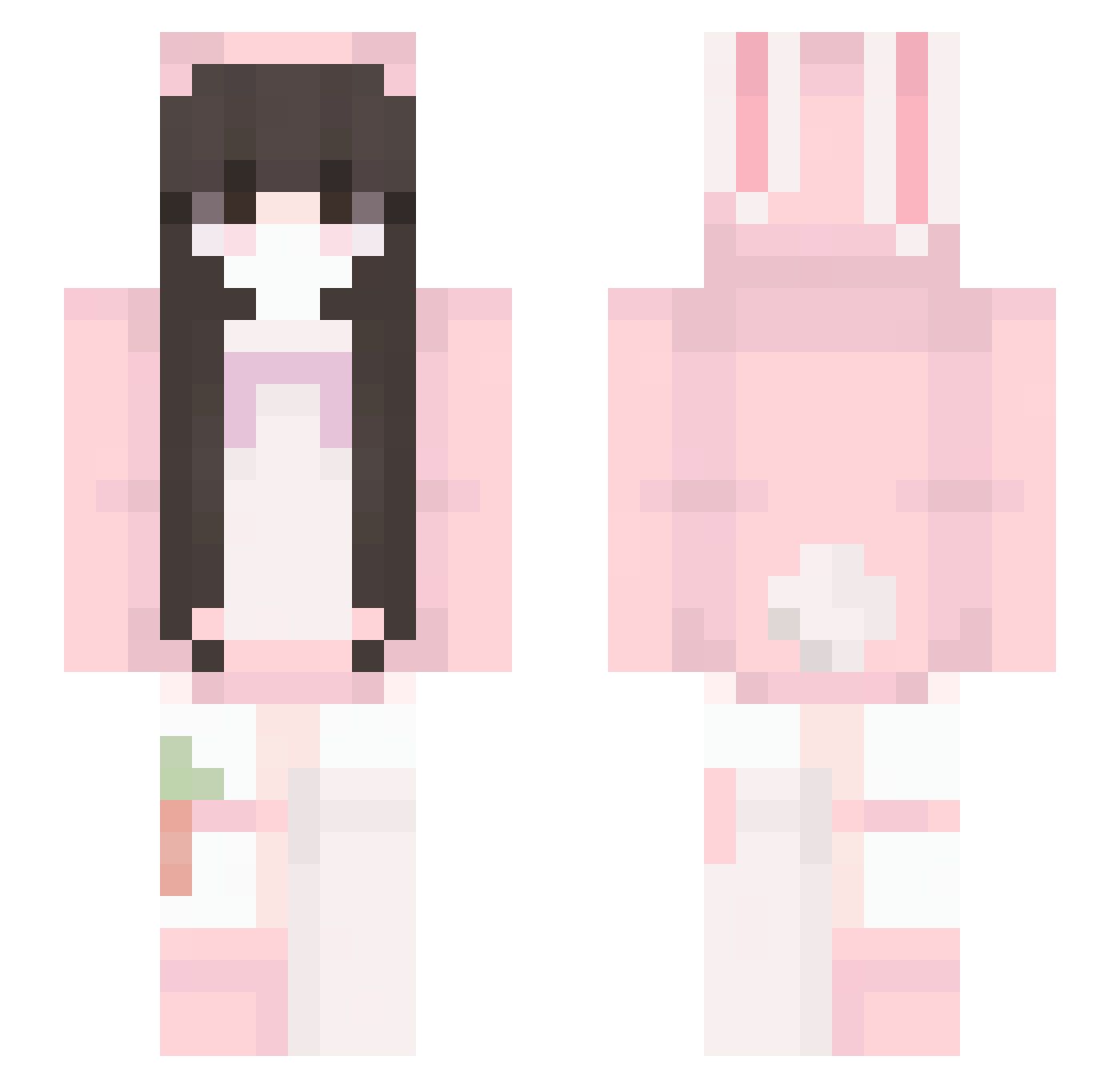 Jealr Minecraft skin, front and back view