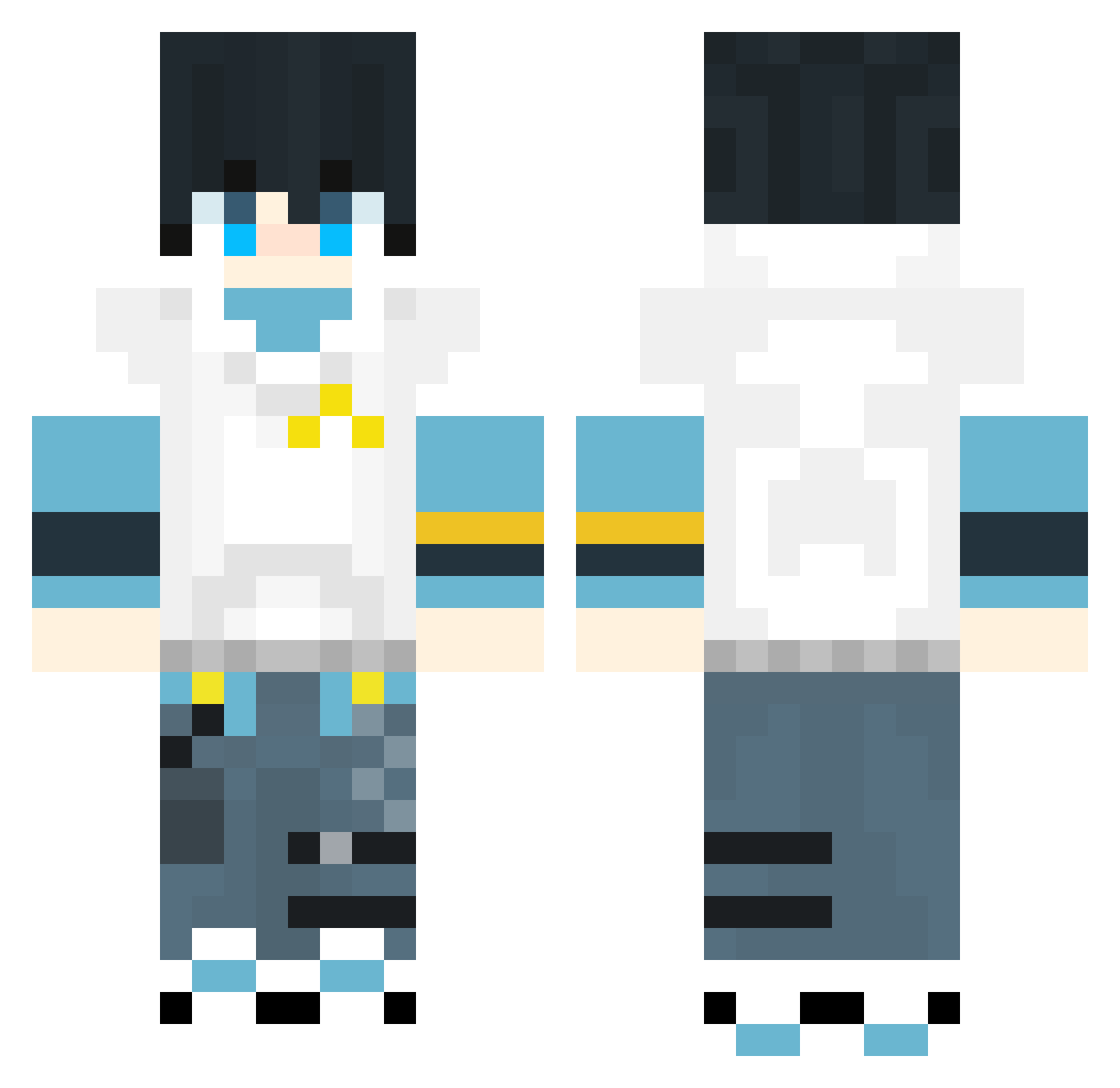 muyaoxin Minecraft skin, front and back view