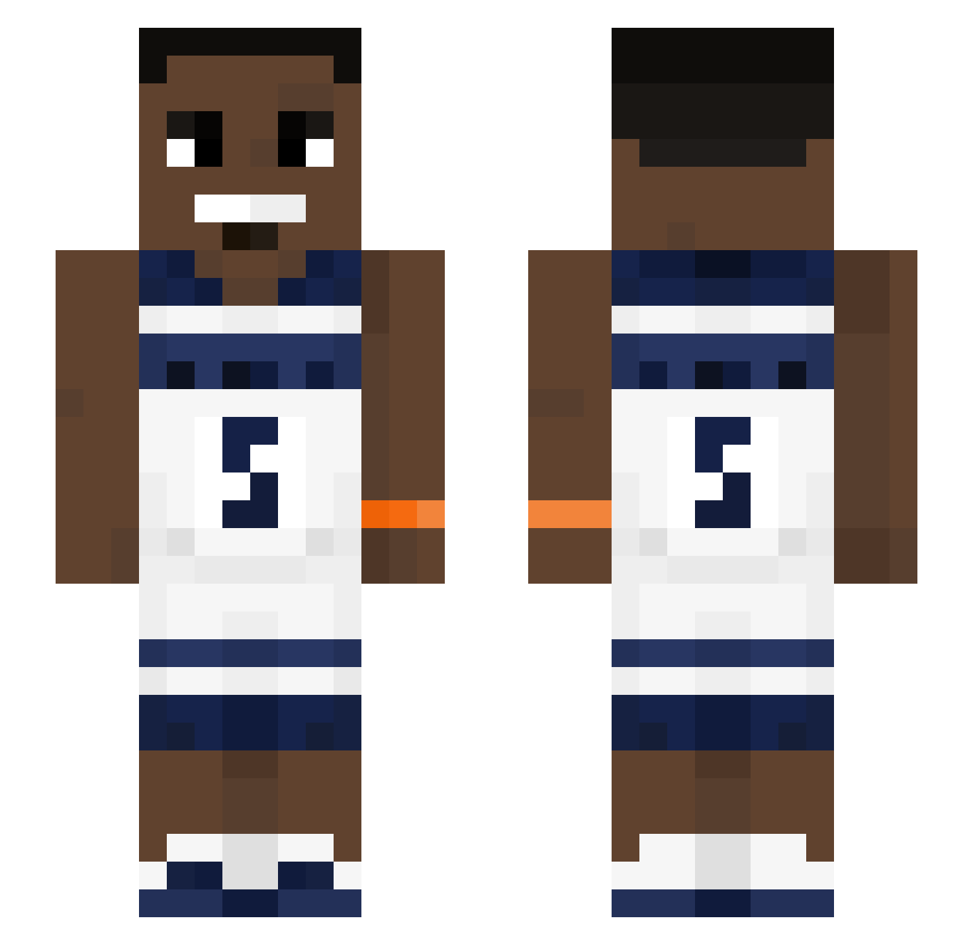 Ezttt Minecraft skin, front and back view