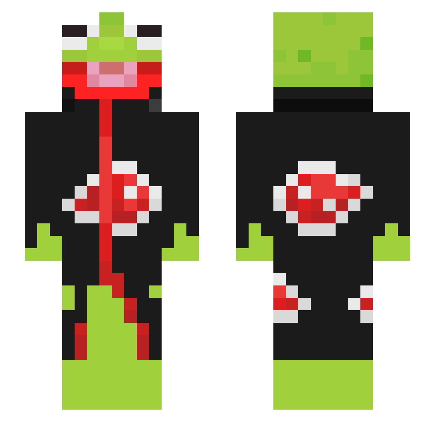 RidderSpacer Minecraft skin, front and back view