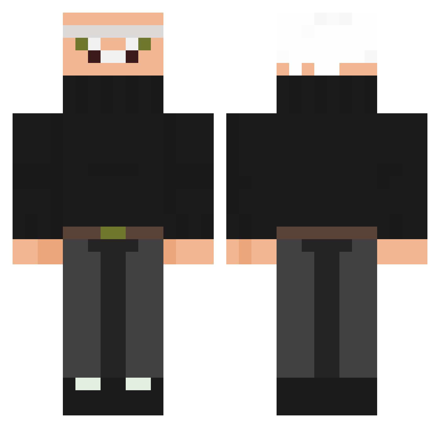 jeder111 Minecraft skin, front and back view
