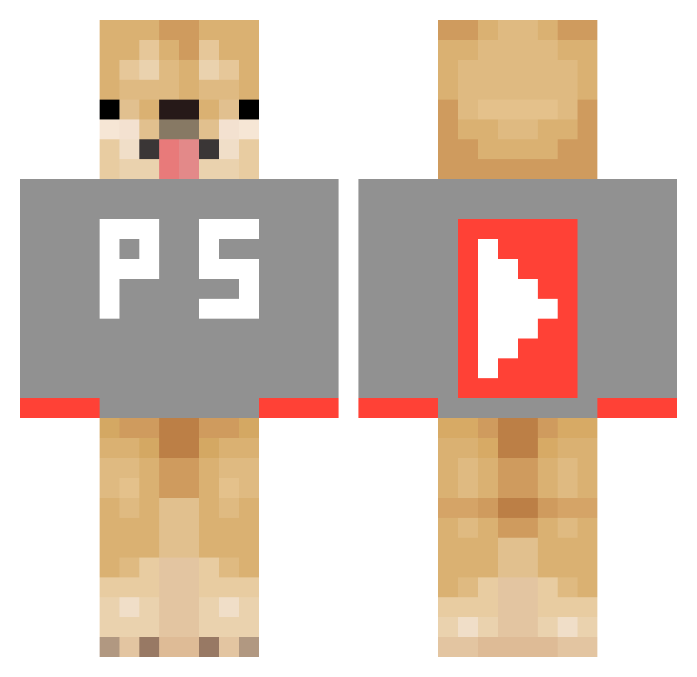 juliusz5017 Minecraft skin, front and back view
