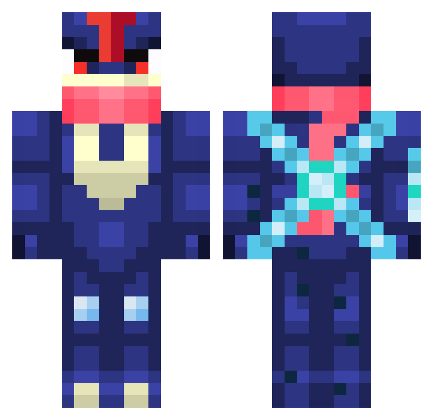 Not_Ersd Minecraft skin, front and back view
