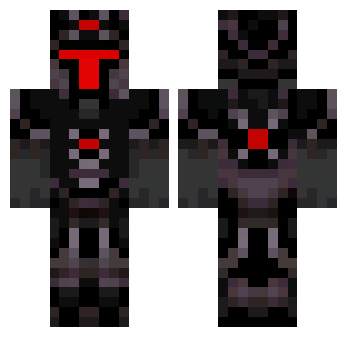 Limbs Minecraft skin, front and back view