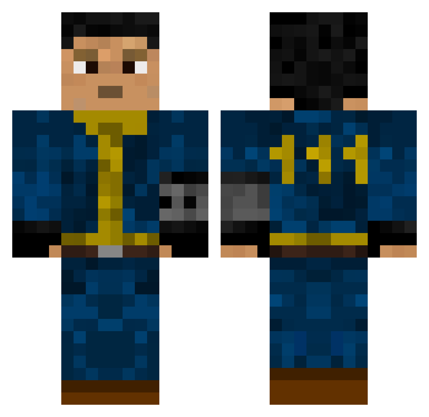 Ashton_Tsai Minecraft skin, front and back view